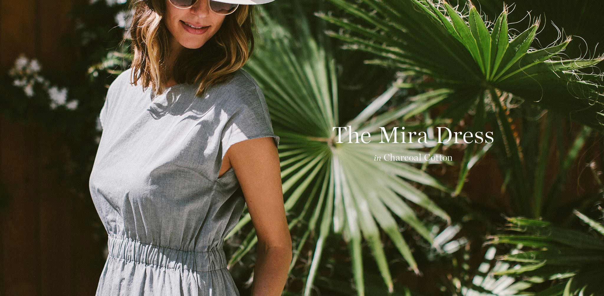 The Mira Dress in Charcoal Cotton - Image 7