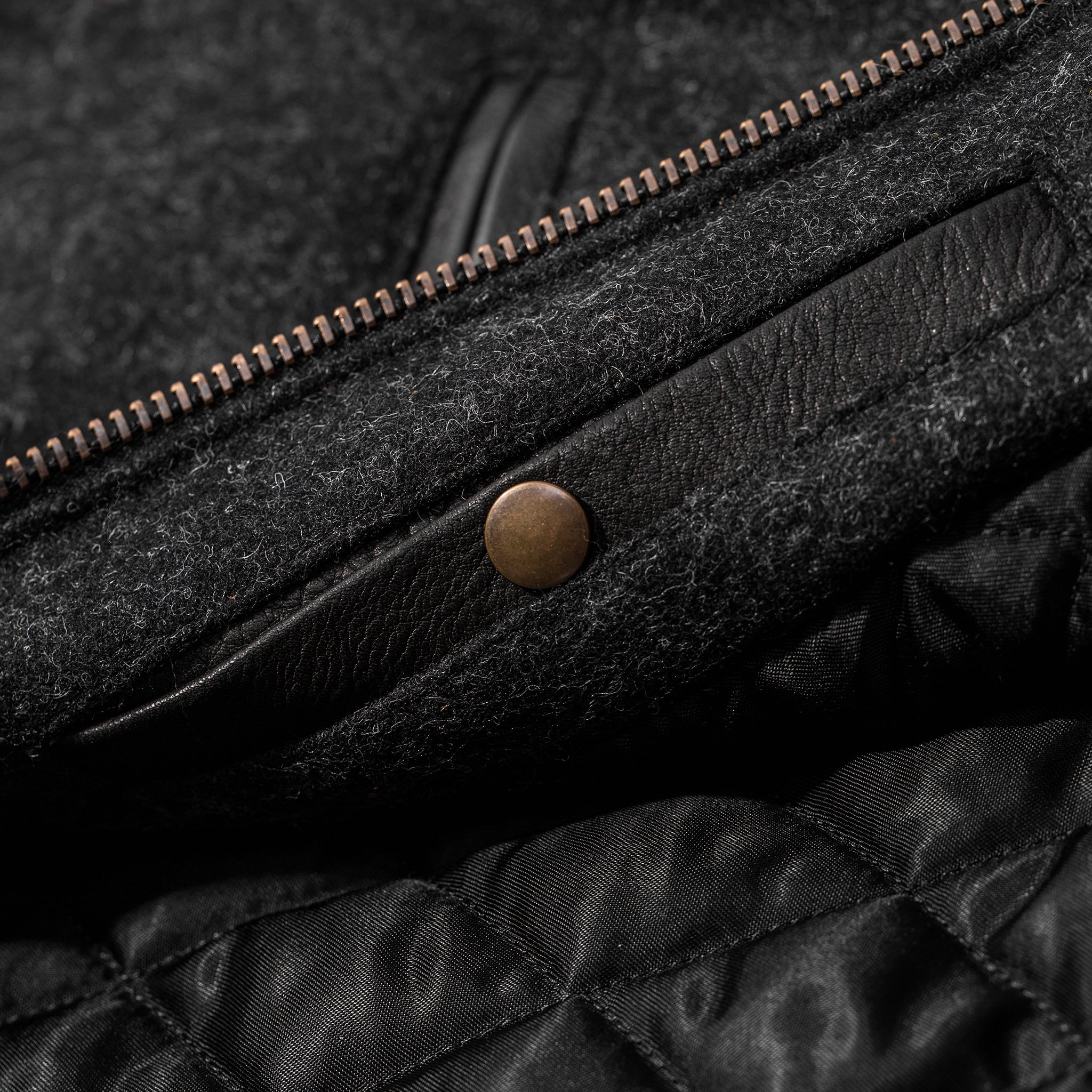 The Monterey Bomber in Charcoal Wool - Image 12