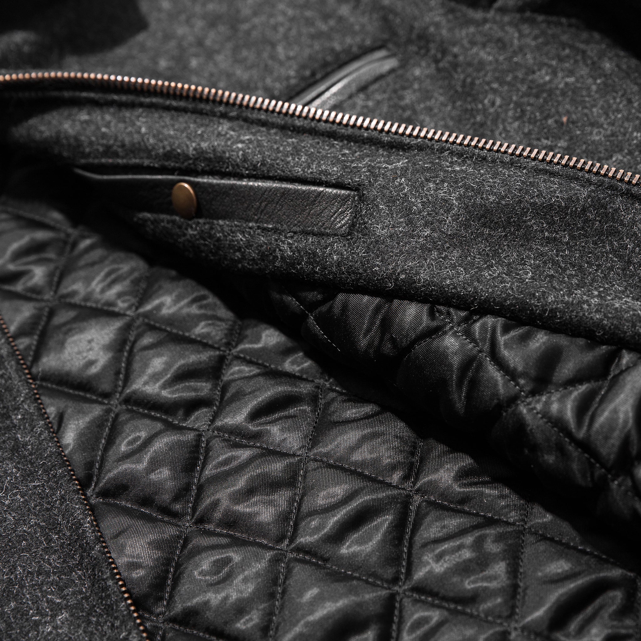 The Monterey Bomber in Charcoal Wool - Image 14