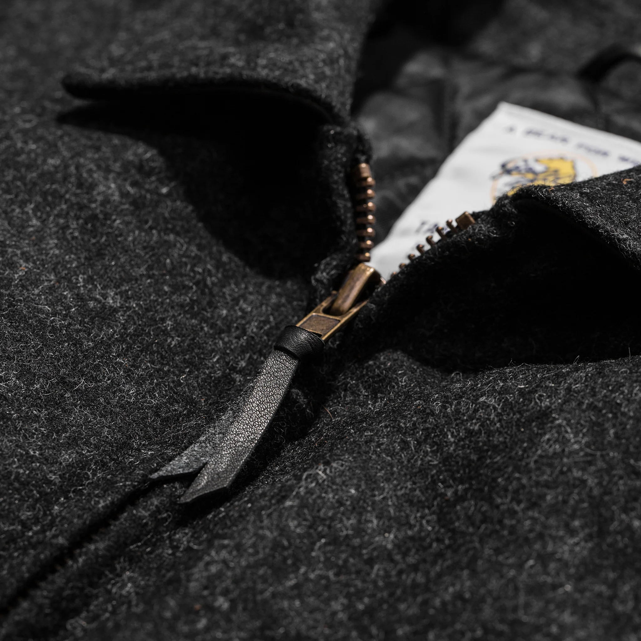 The Monterey Bomber in Charcoal Wool - Image 9