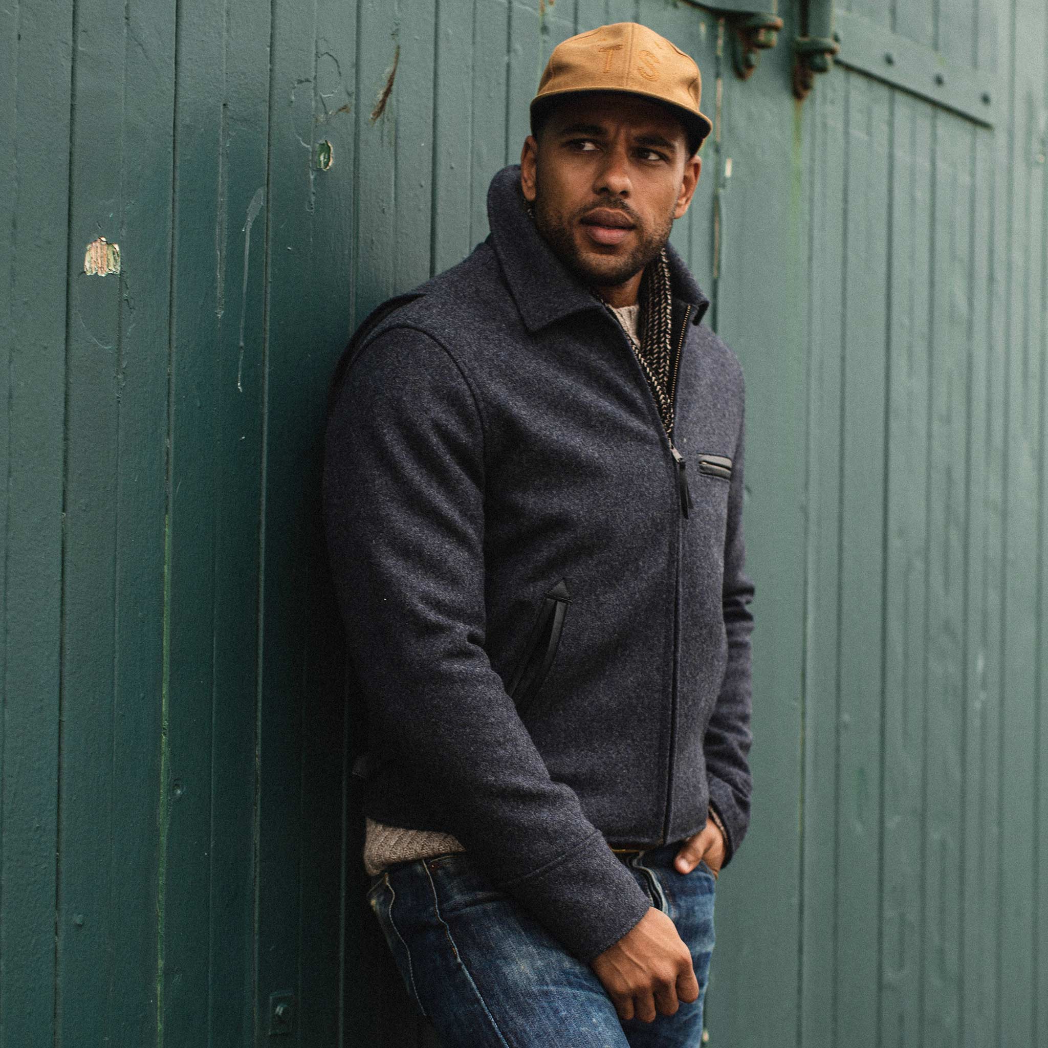 The Monterey Bomber in Navy Wool - Image 5