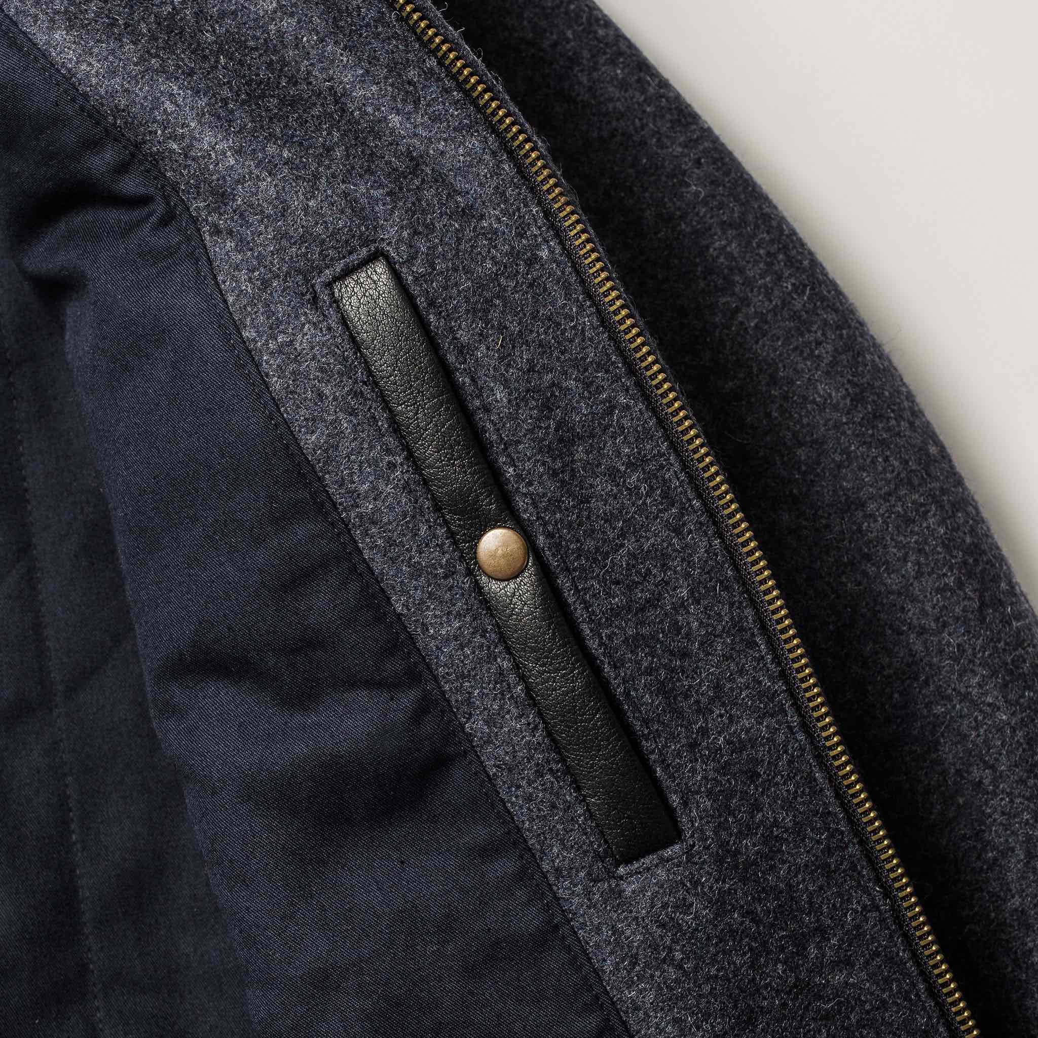 The Monterey Bomber in Navy Wool - Image 8