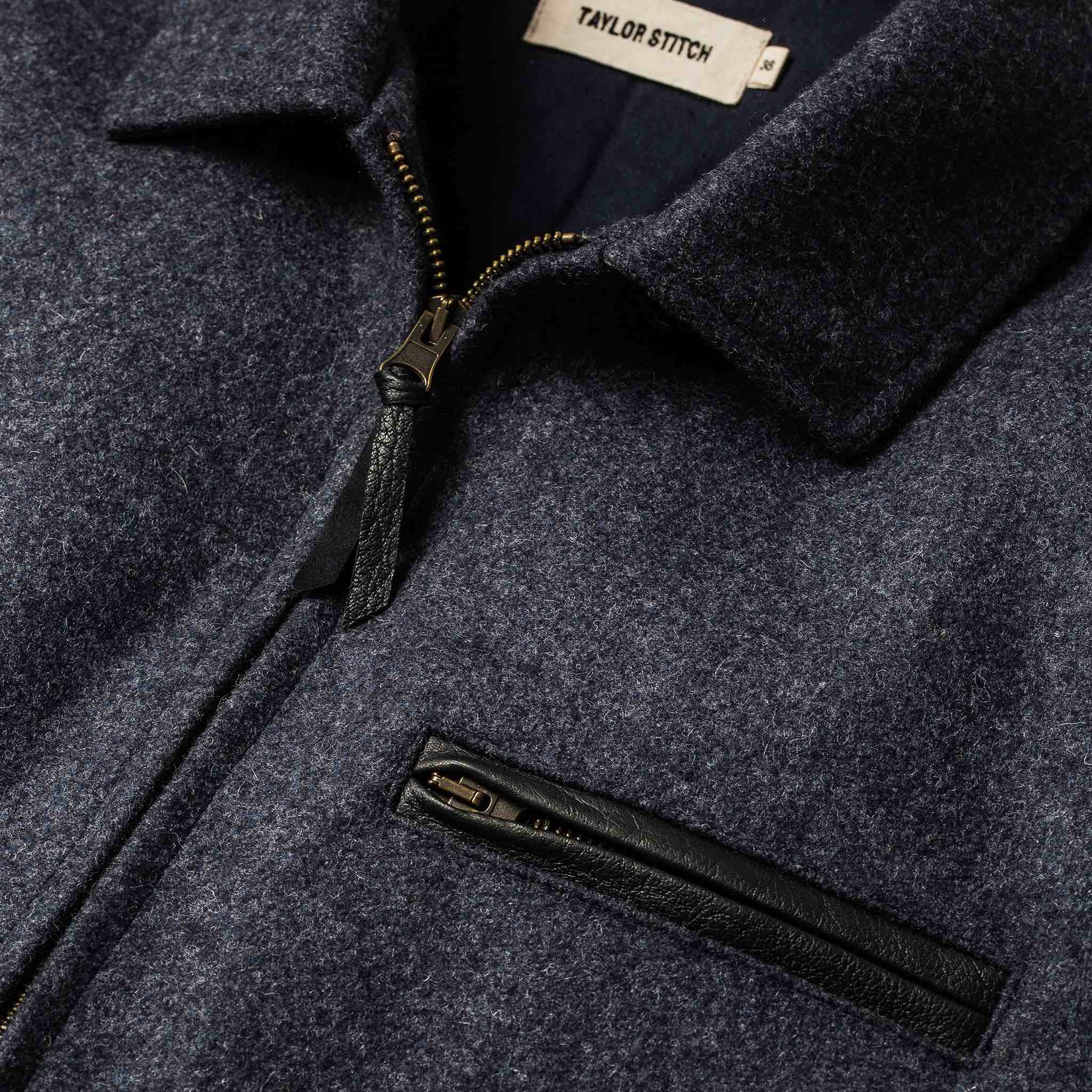 The Monterey Bomber in Navy Wool - Image 9