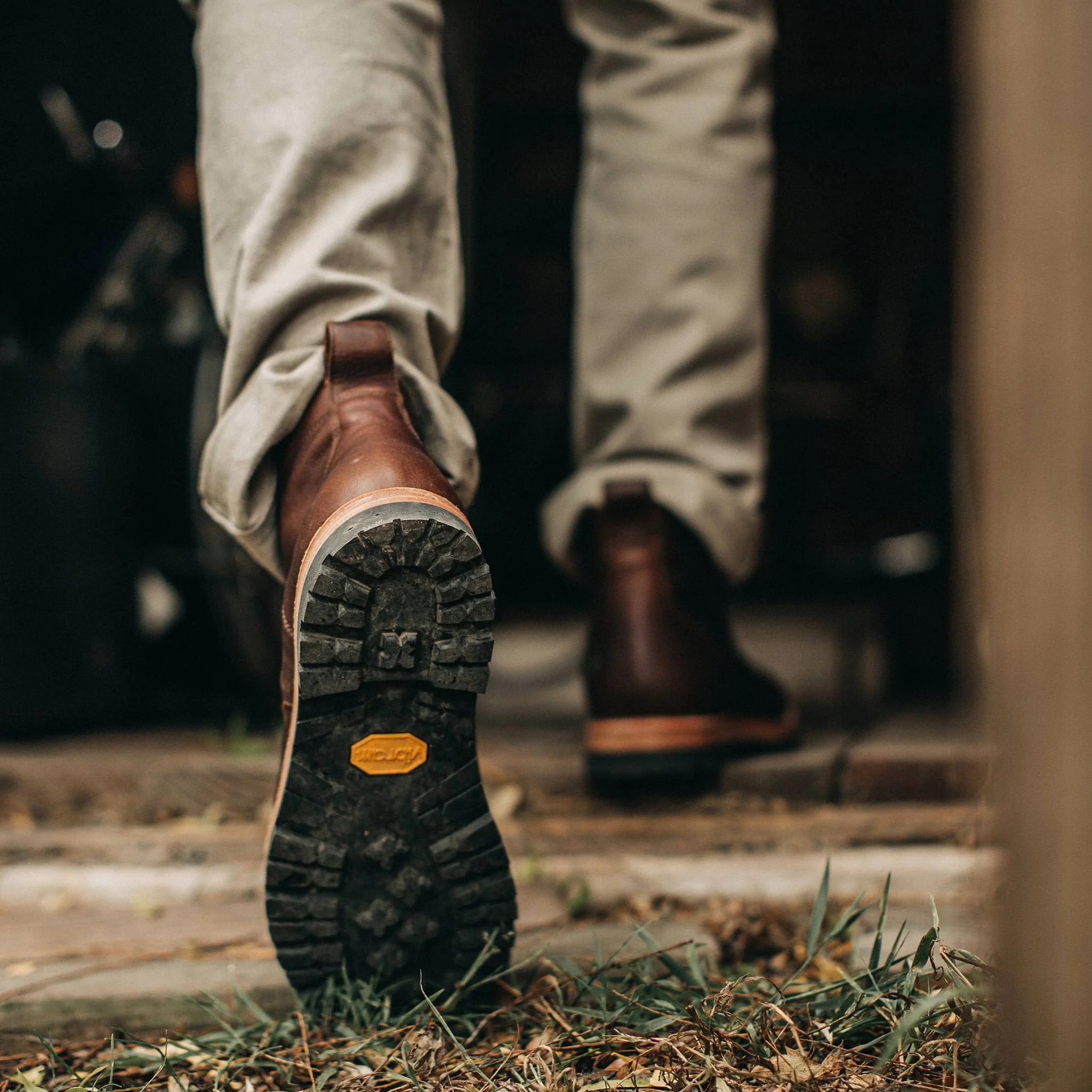 The Moto Boot in Chocolate Pebble Grain - Image 5
