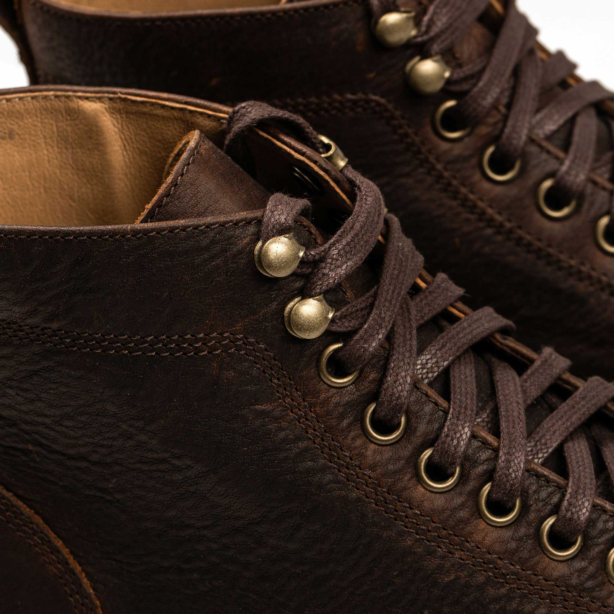 The Moto Boot in Chocolate Pebble Grain - Image 6