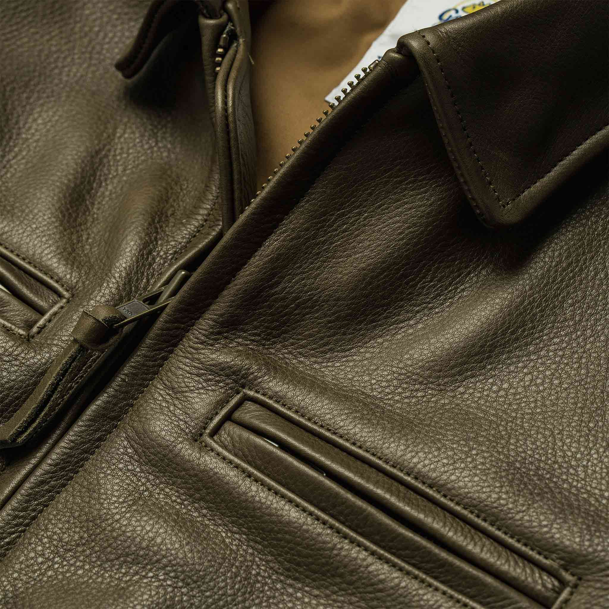 The Moto Jacket in Loden Steerhide - Image 6