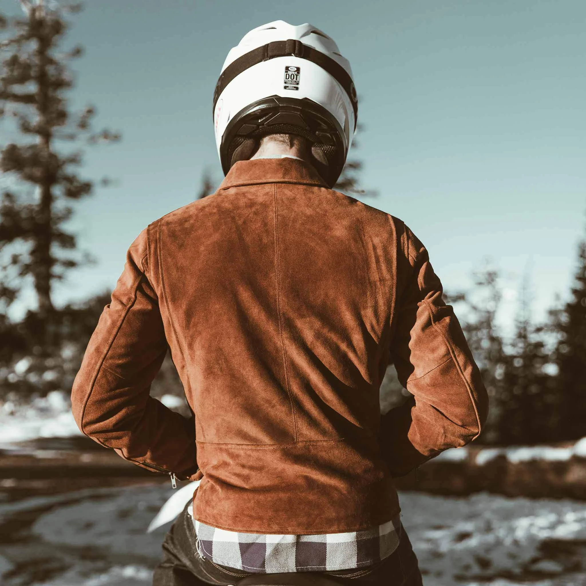 The Moto Jacket in Tobacco Suede - Image 4