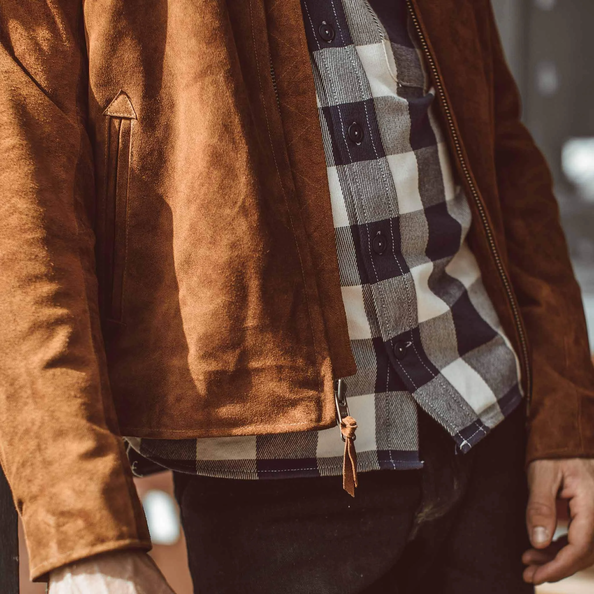 The Moto Jacket in Tobacco Suede - Image 5