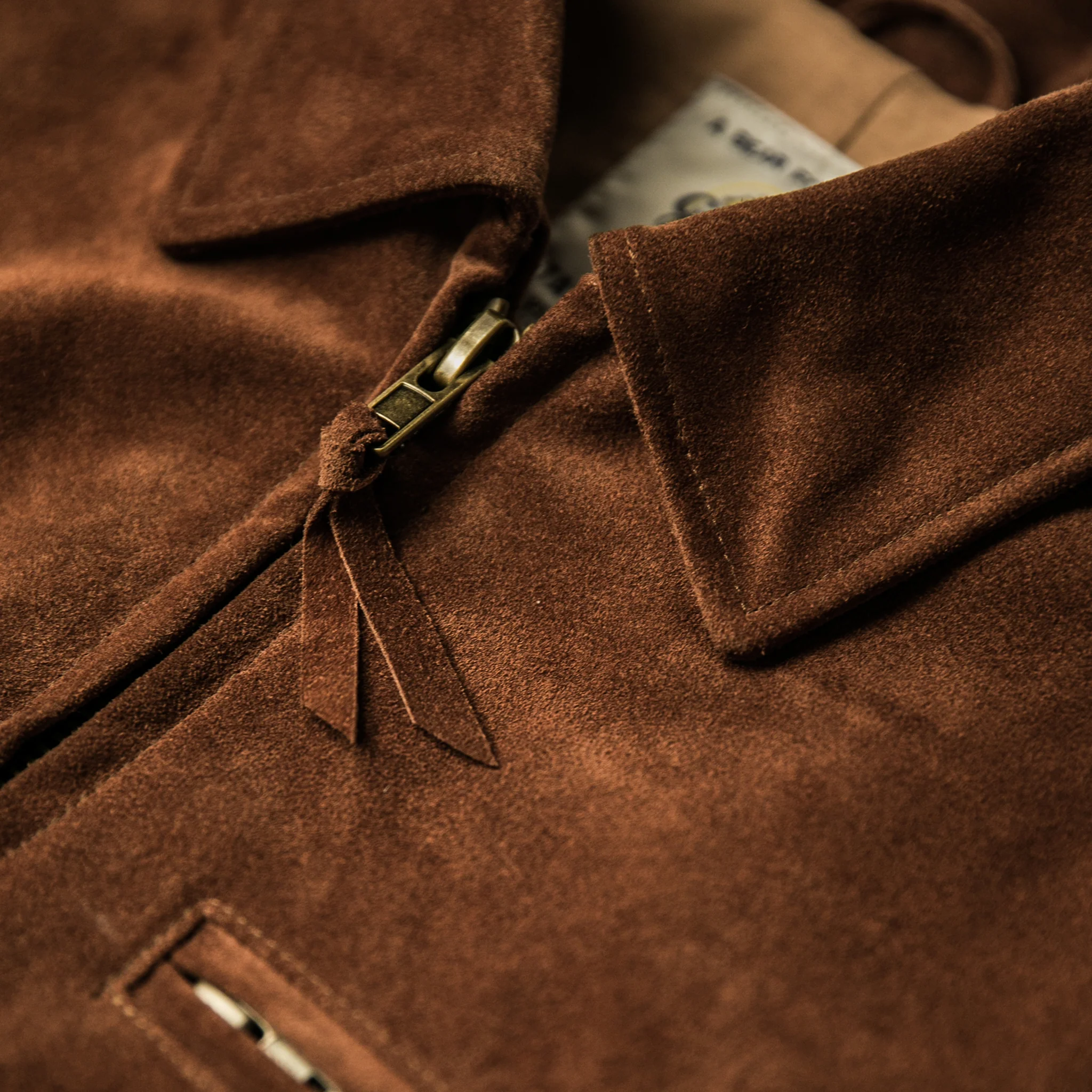 The Moto Jacket in Tobacco Weatherproof Suede - Image 14