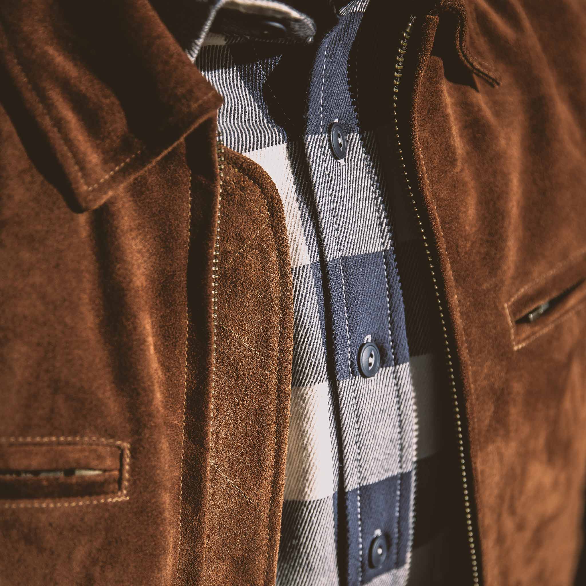The Moto Jacket in Tobacco Weatherproof Suede - Image 7