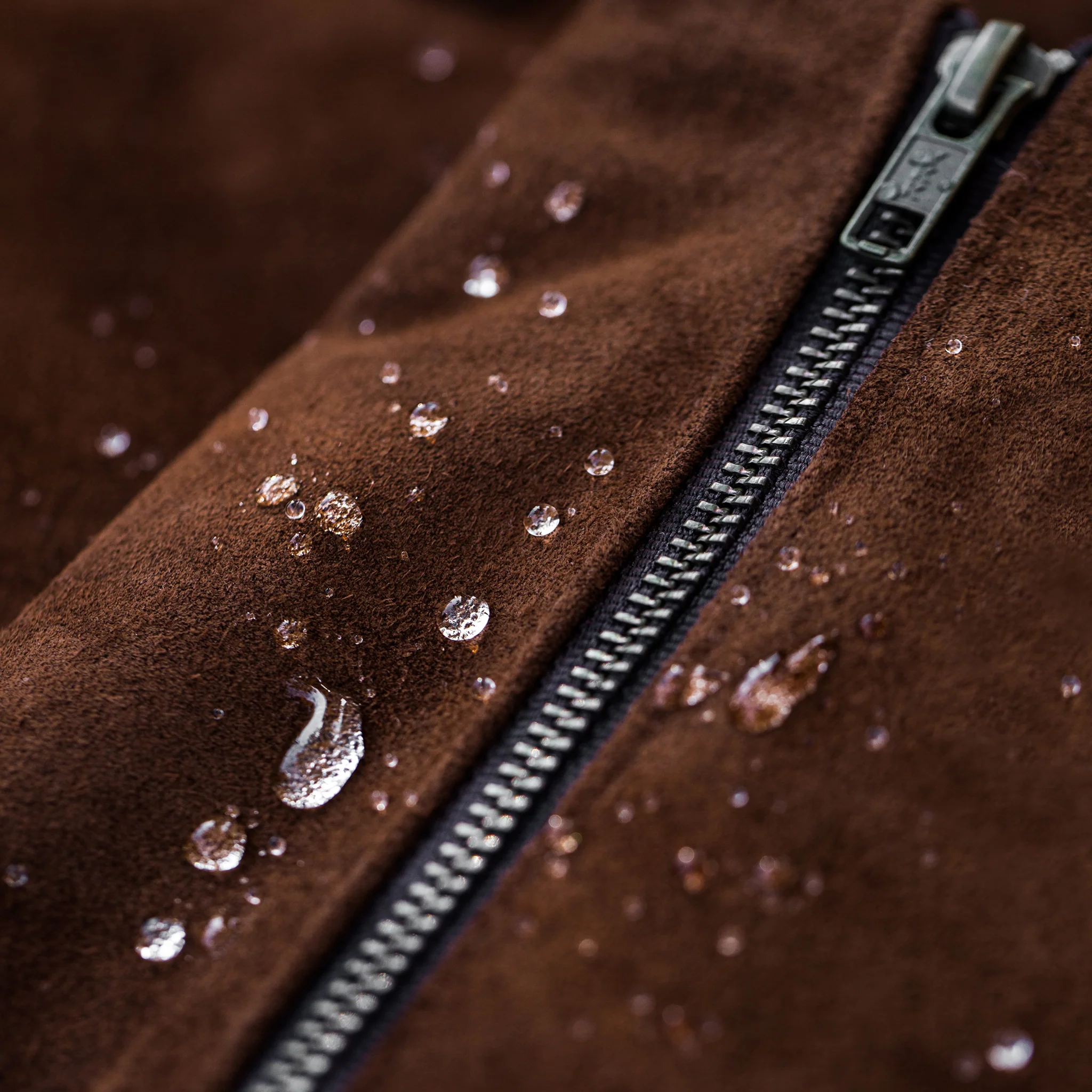 The Moto Jacket in Tobacco Weatherproof Suede - Image 8
