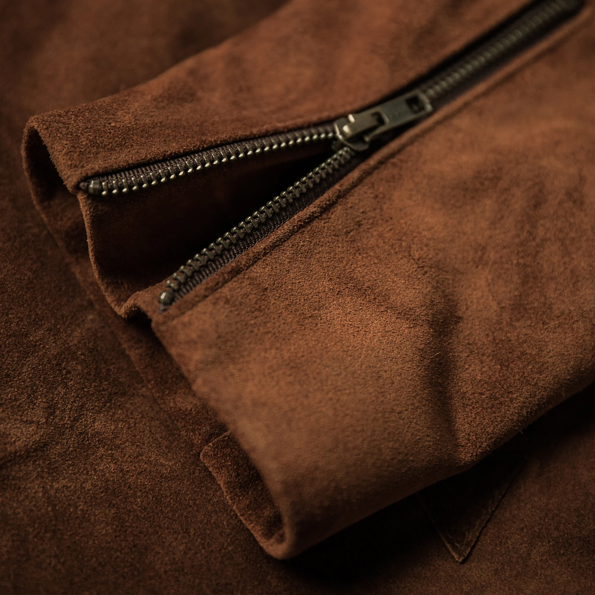 The Moto Jacket in Tobacco Weatherproof Suede - Image 9