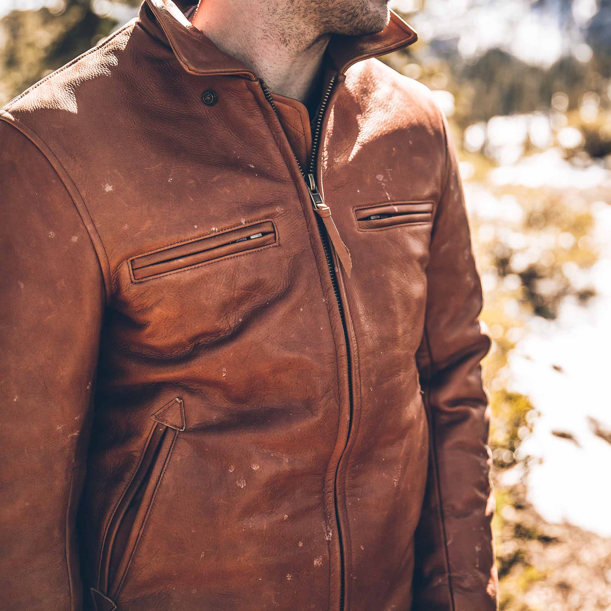 The Moto Jacket in Whiskey - Image 11