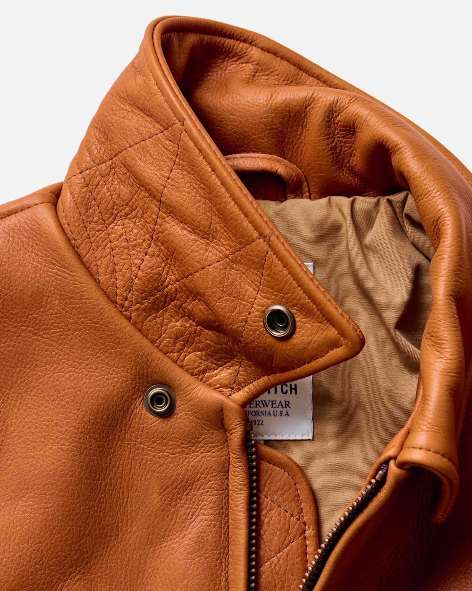 The Moto Jacket in Whiskey Steerhide - Image 6