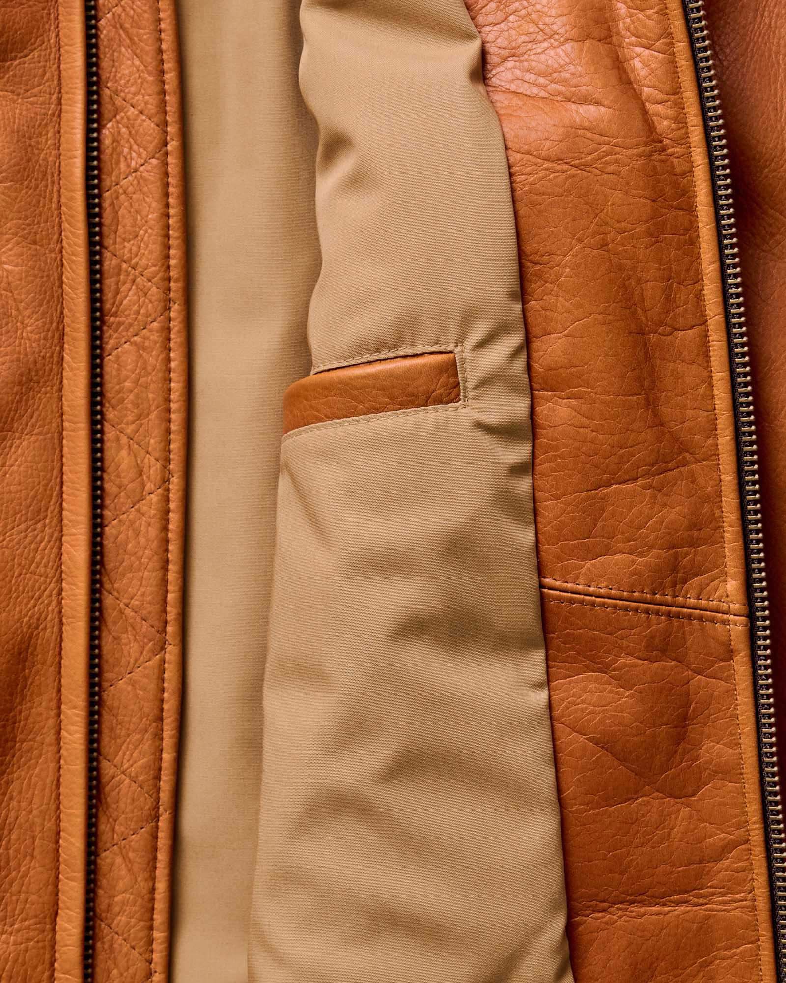 The Moto Jacket in Whiskey Steerhide - Image 7