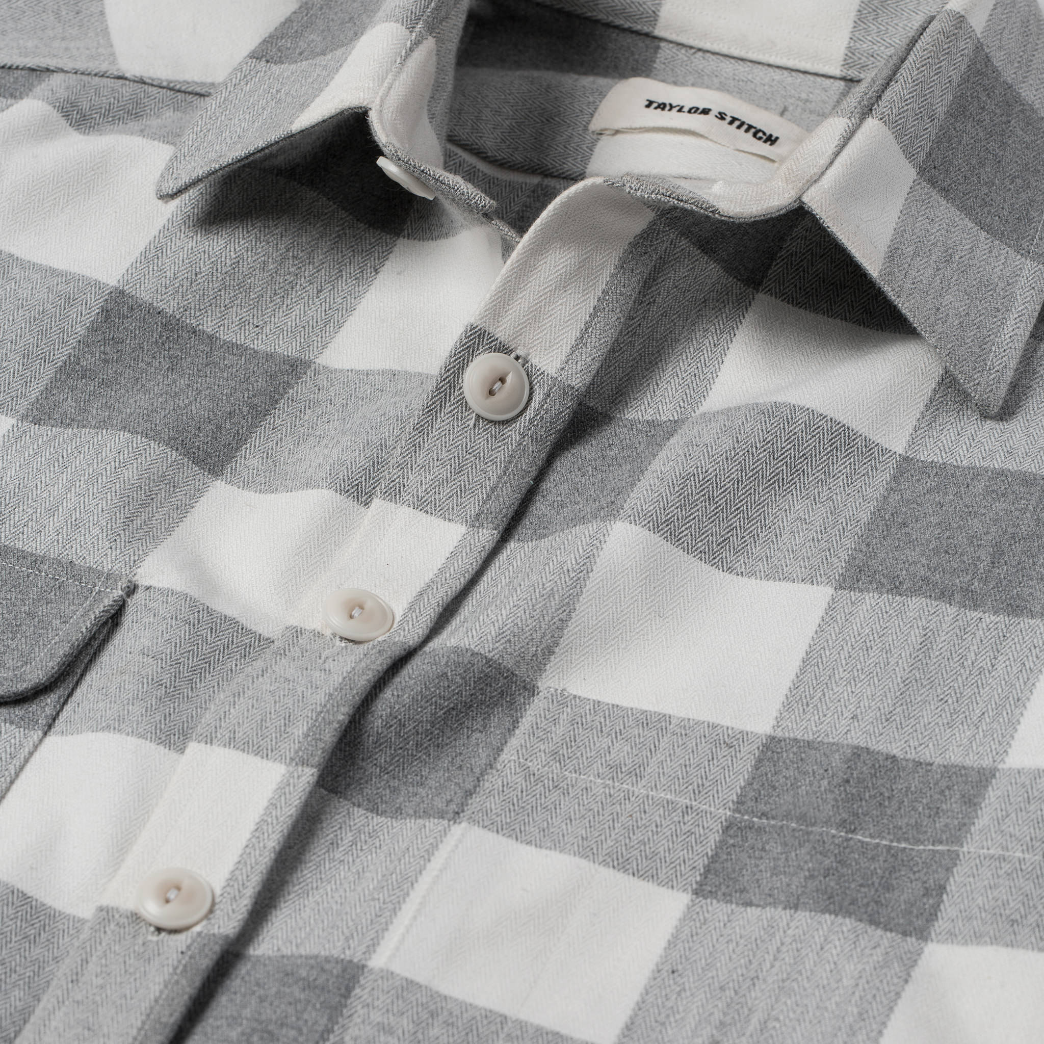 The Moto Utility Shirt in Ash & Natural Plaid - Image 7