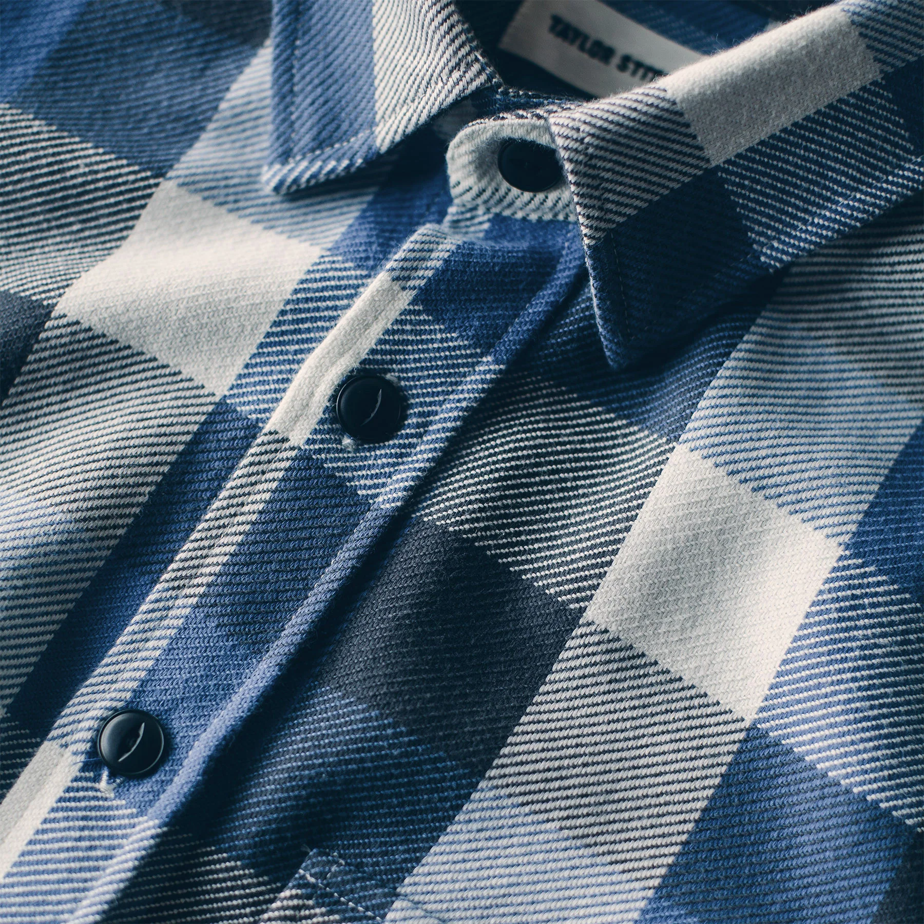The Moto Utility Shirt in Blue Buffalo Plaid - Image 6