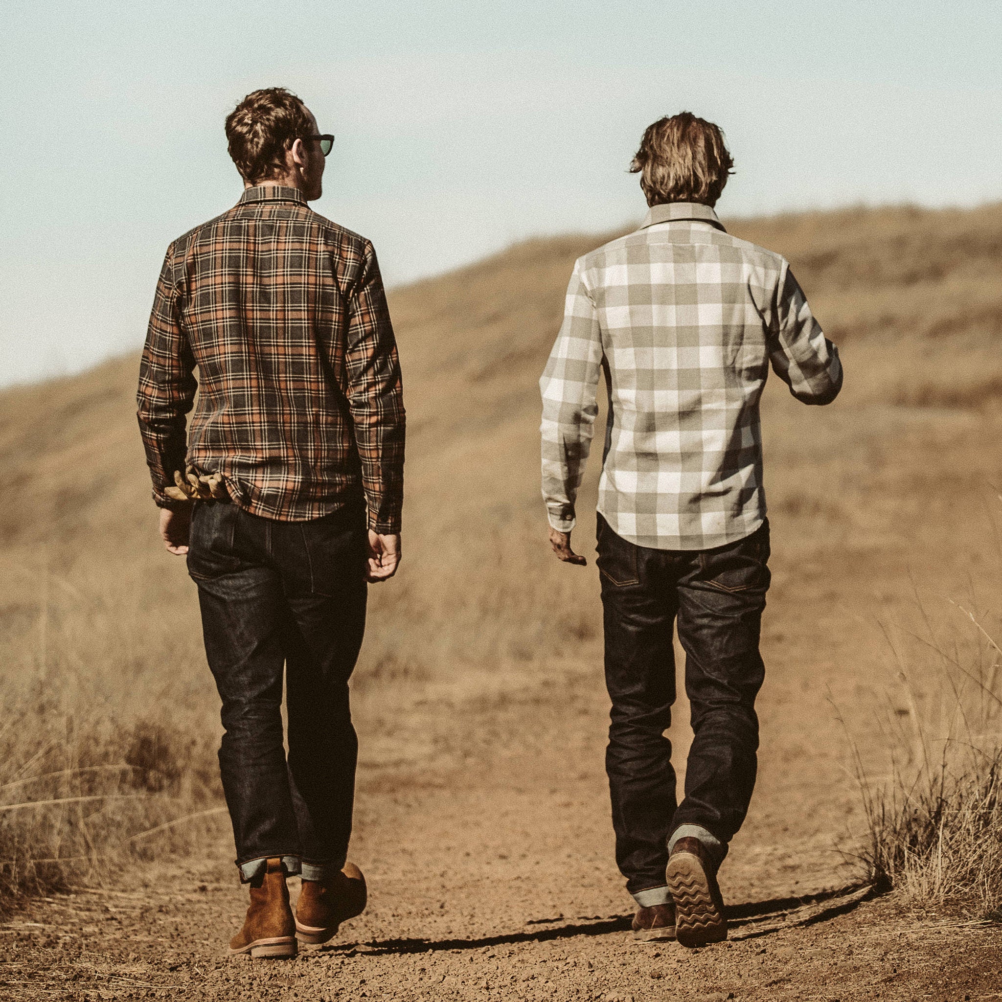 The Moto Utility Shirt in Charcoal & Rust Plaid - Image 6