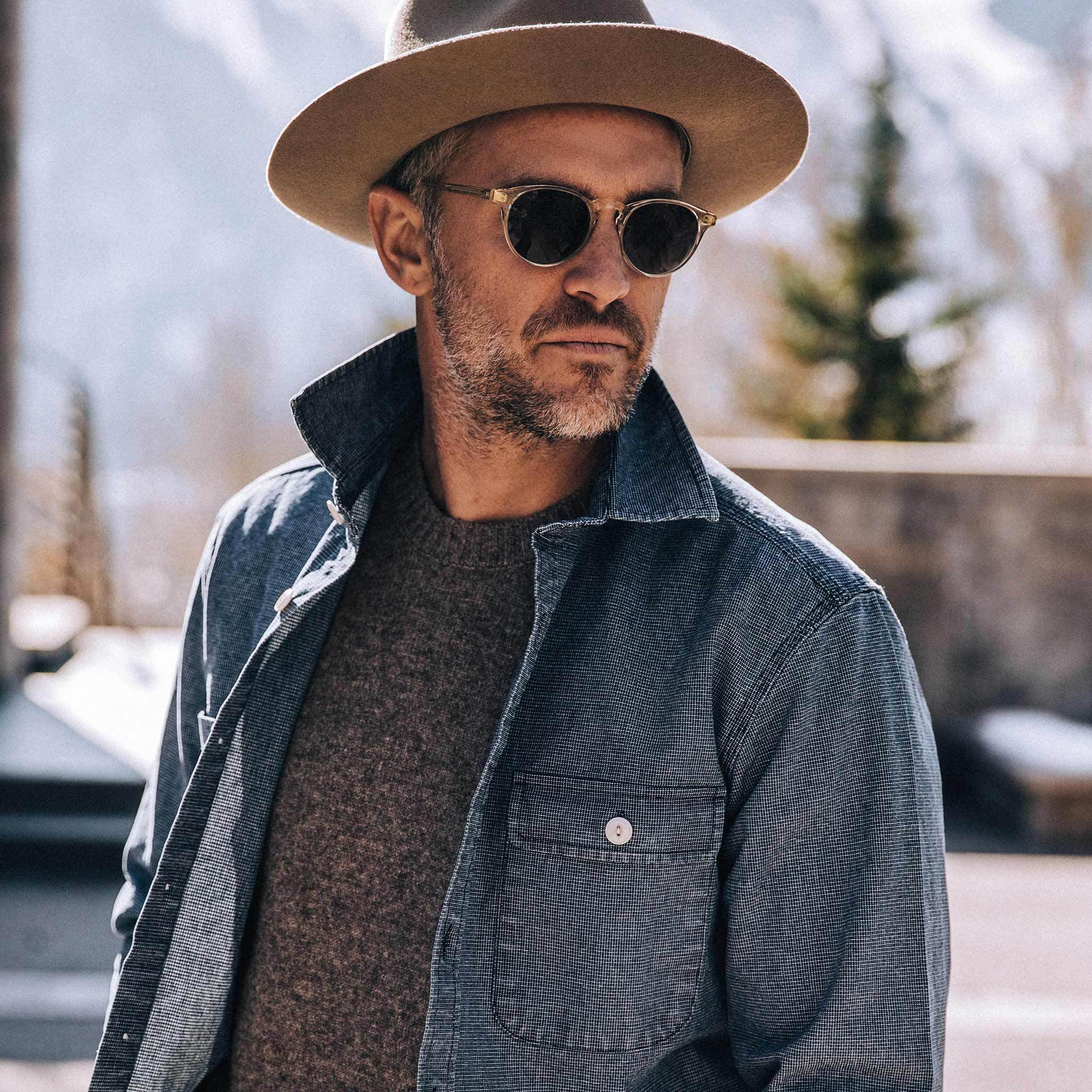 The Moto Utility Shirt in Indigo Pindot - Image 3