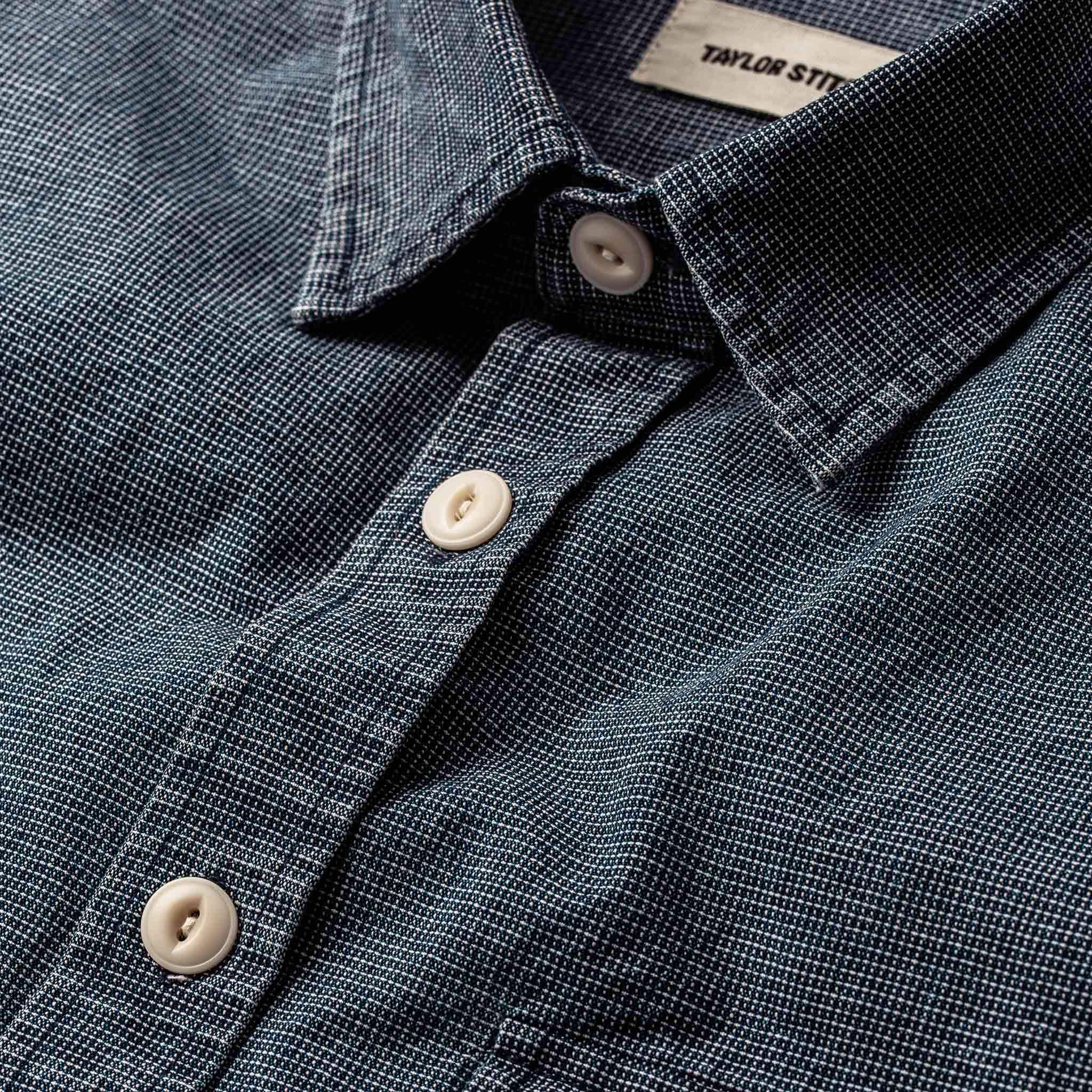 The Moto Utility Shirt in Indigo Pindot - Image 6