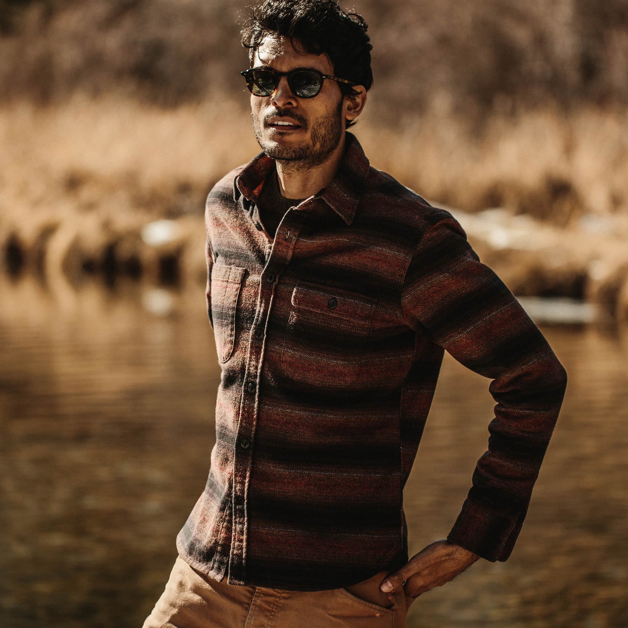 The Moto Utility Shirt in Sunset Stripe - Image 3