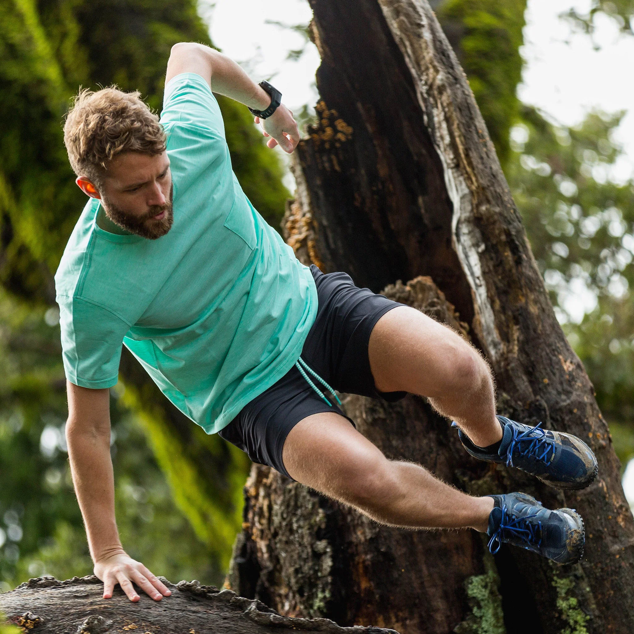 The Myles Everyday Tee in Heather Waterfall - Image 2