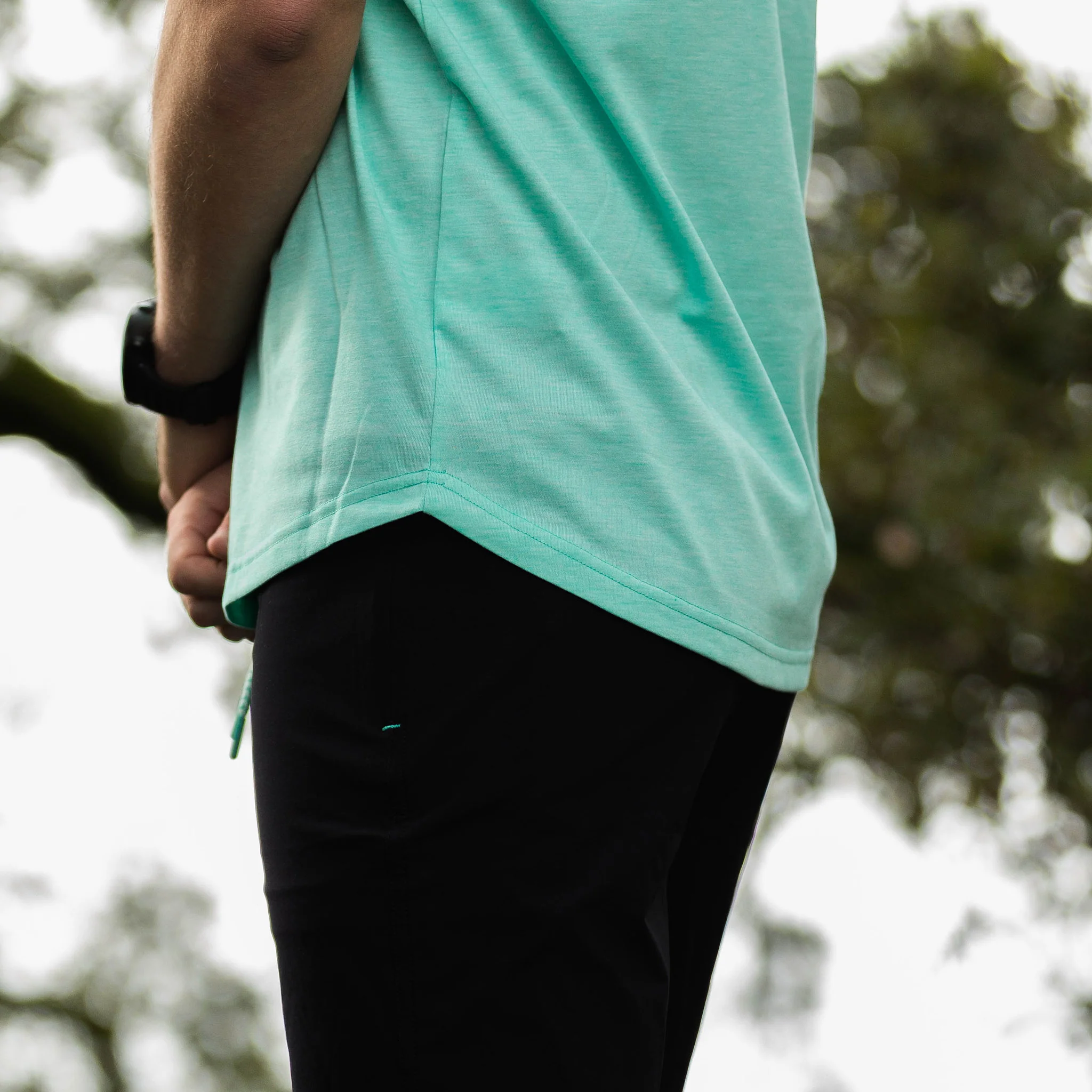The Myles Everyday Tee in Heather Waterfall - Image 3