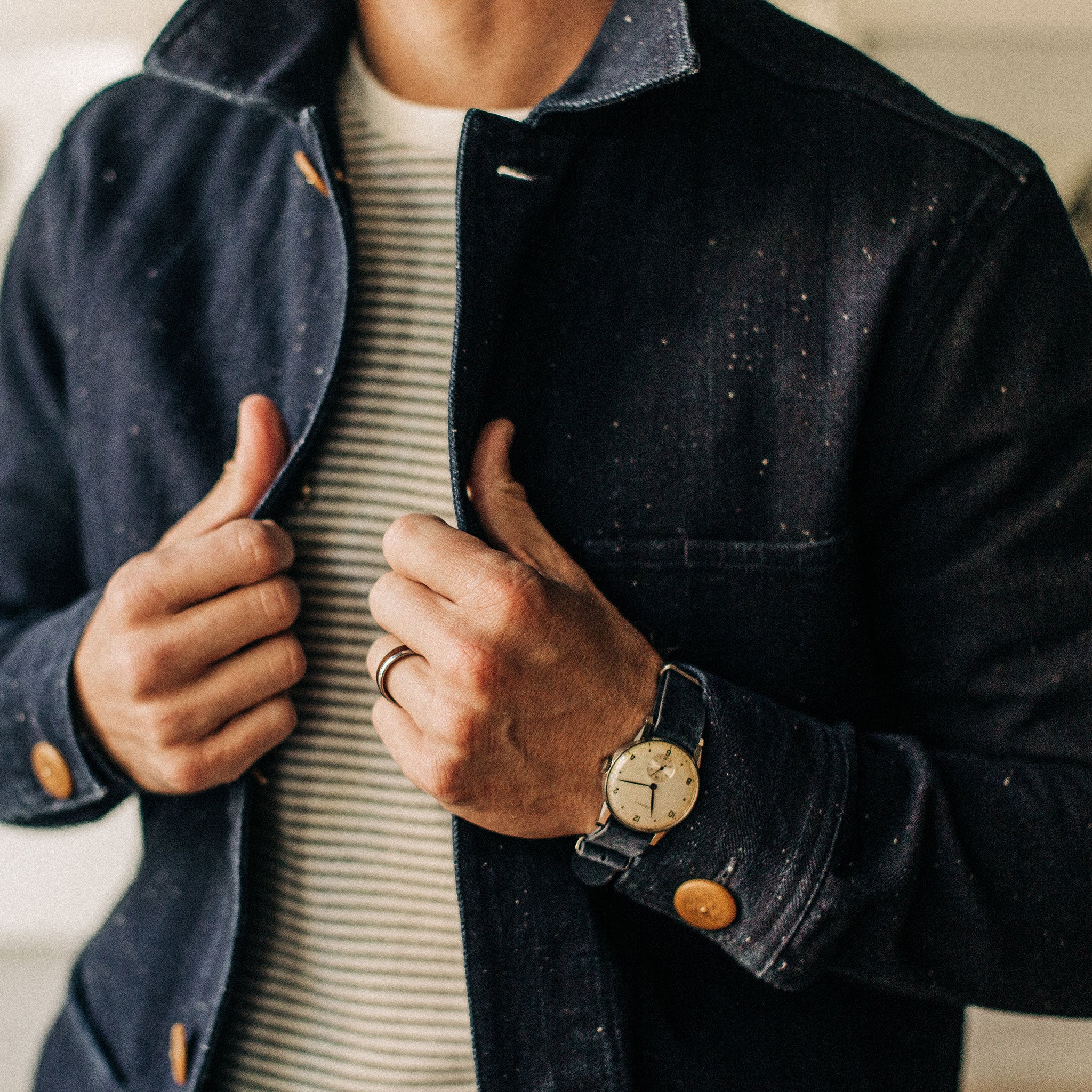 The Ojai Jacket in Indigo Herringbone - Image 5