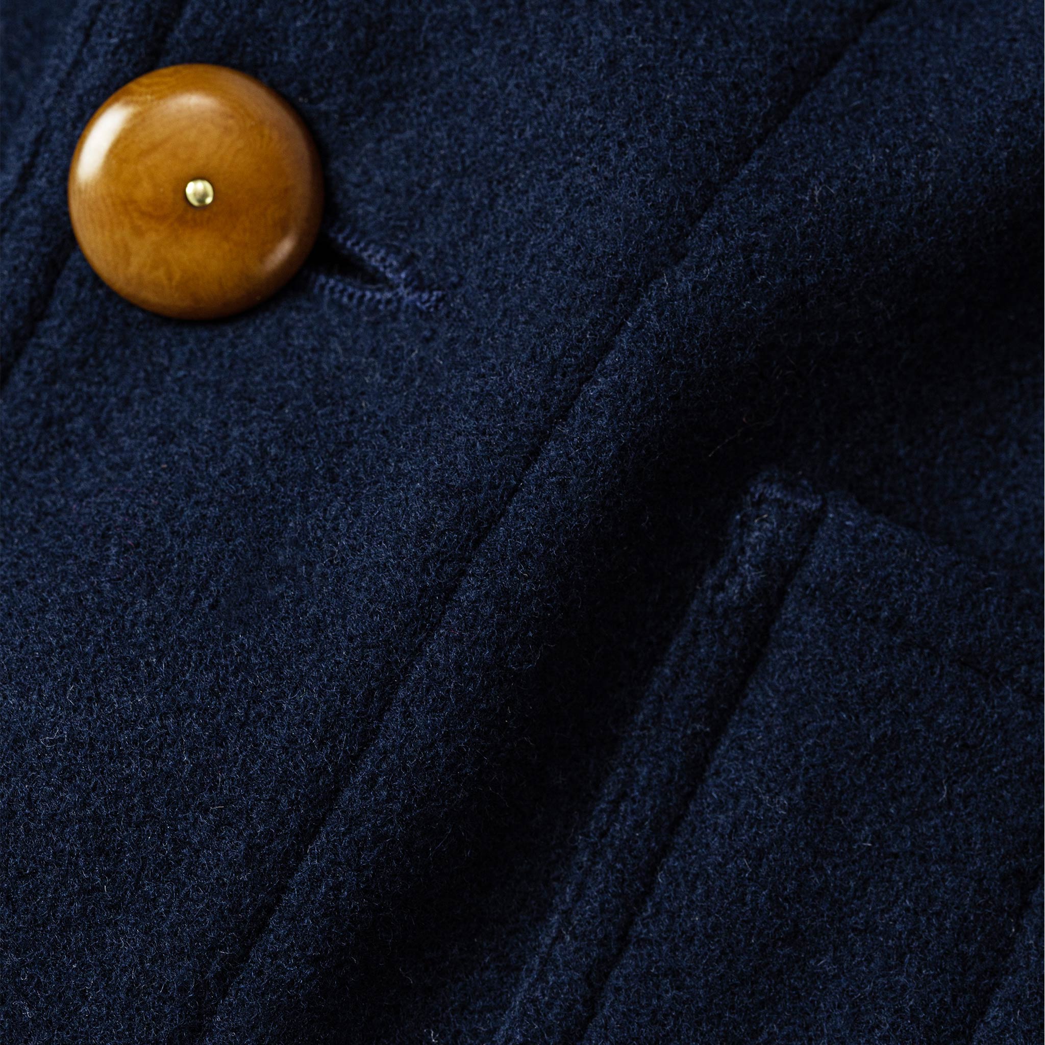 The Ojai Jacket in Navy Boiled Wool - Image 7