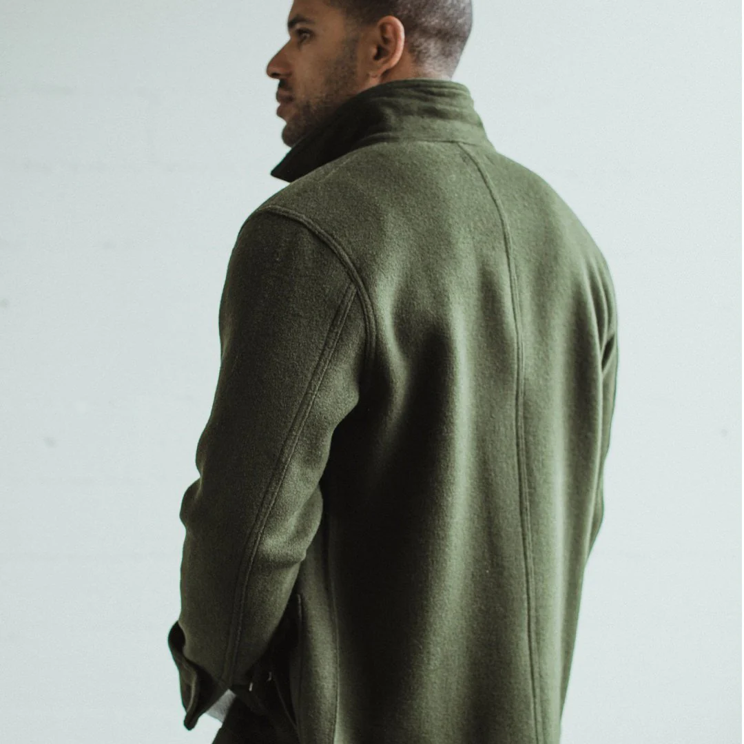 The Ojai Jacket in Olive Wool - Image 3