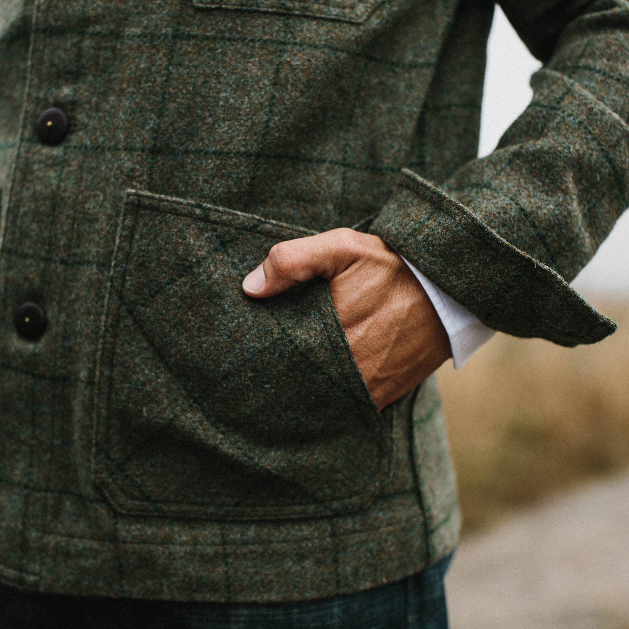 The Ojai Jacket in Windowpane Wool - Image 5