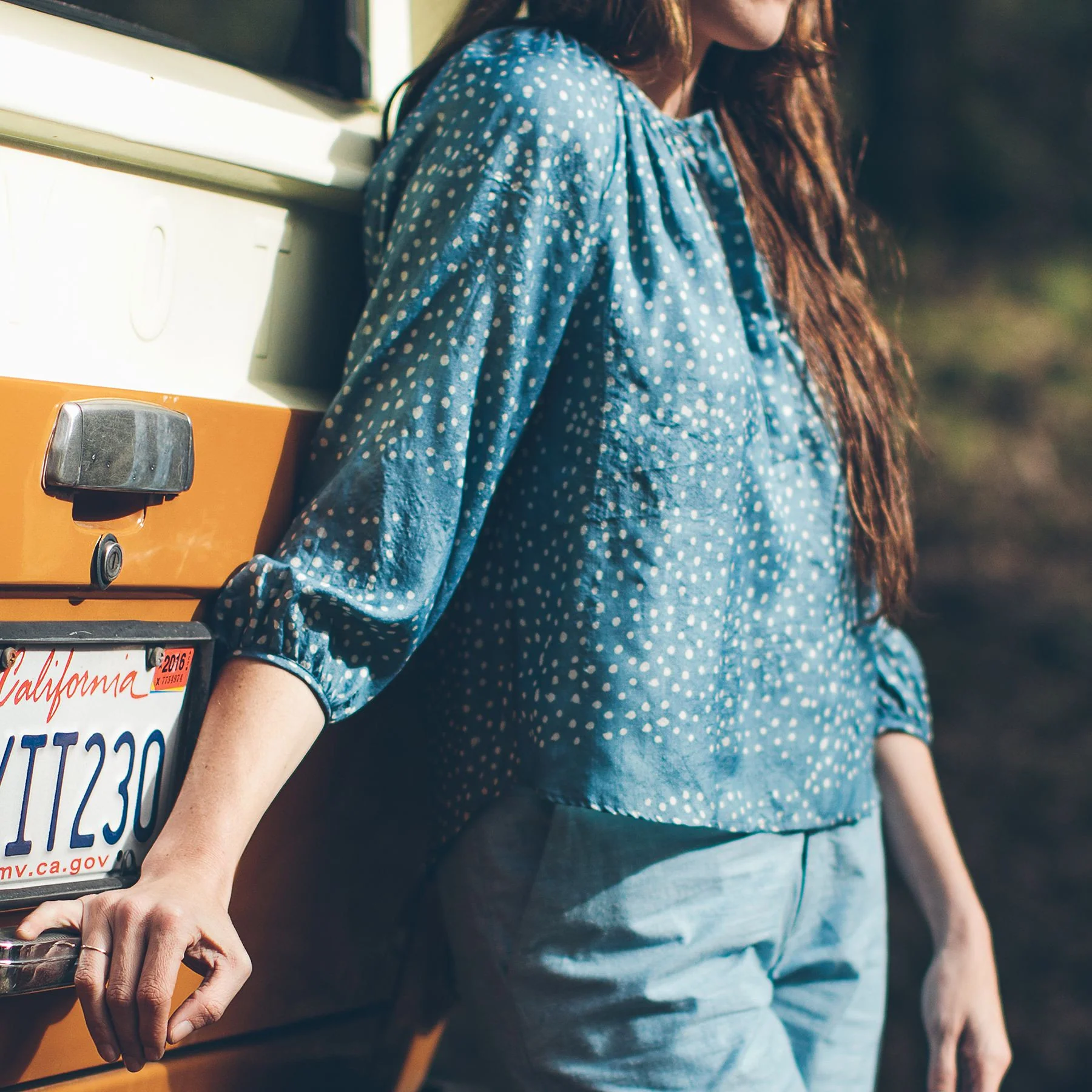 The Orinda Blouse in Dotted Silk Batik - Image 3