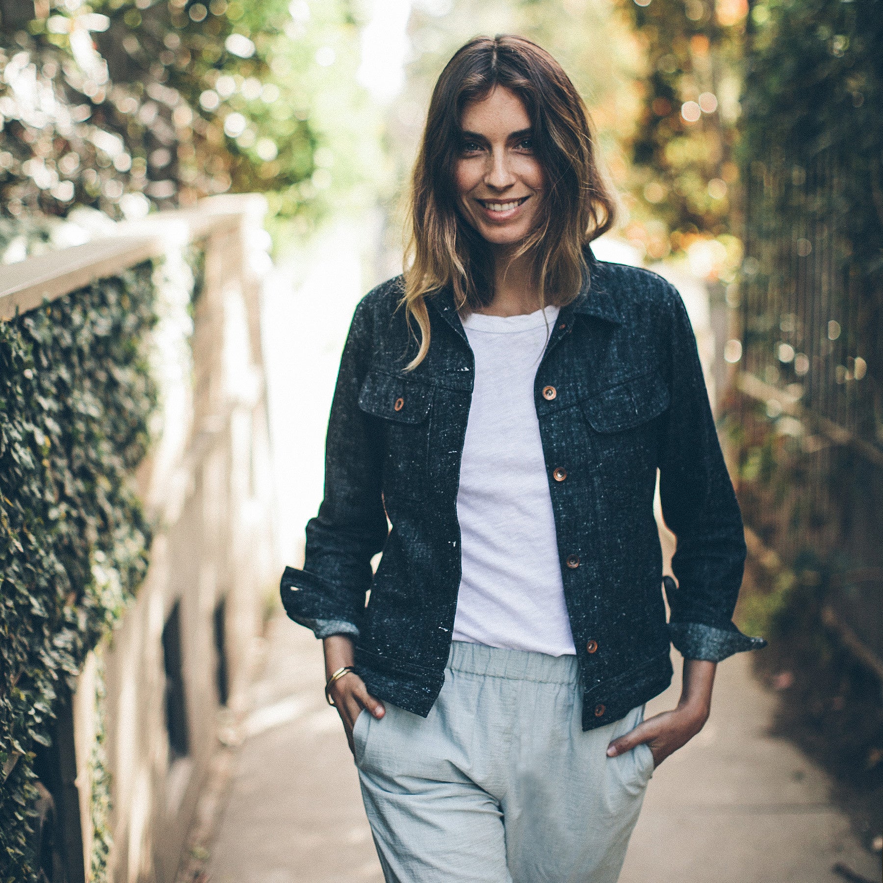 The Pacific Jacket in Indigo Silk Denim - Image 4