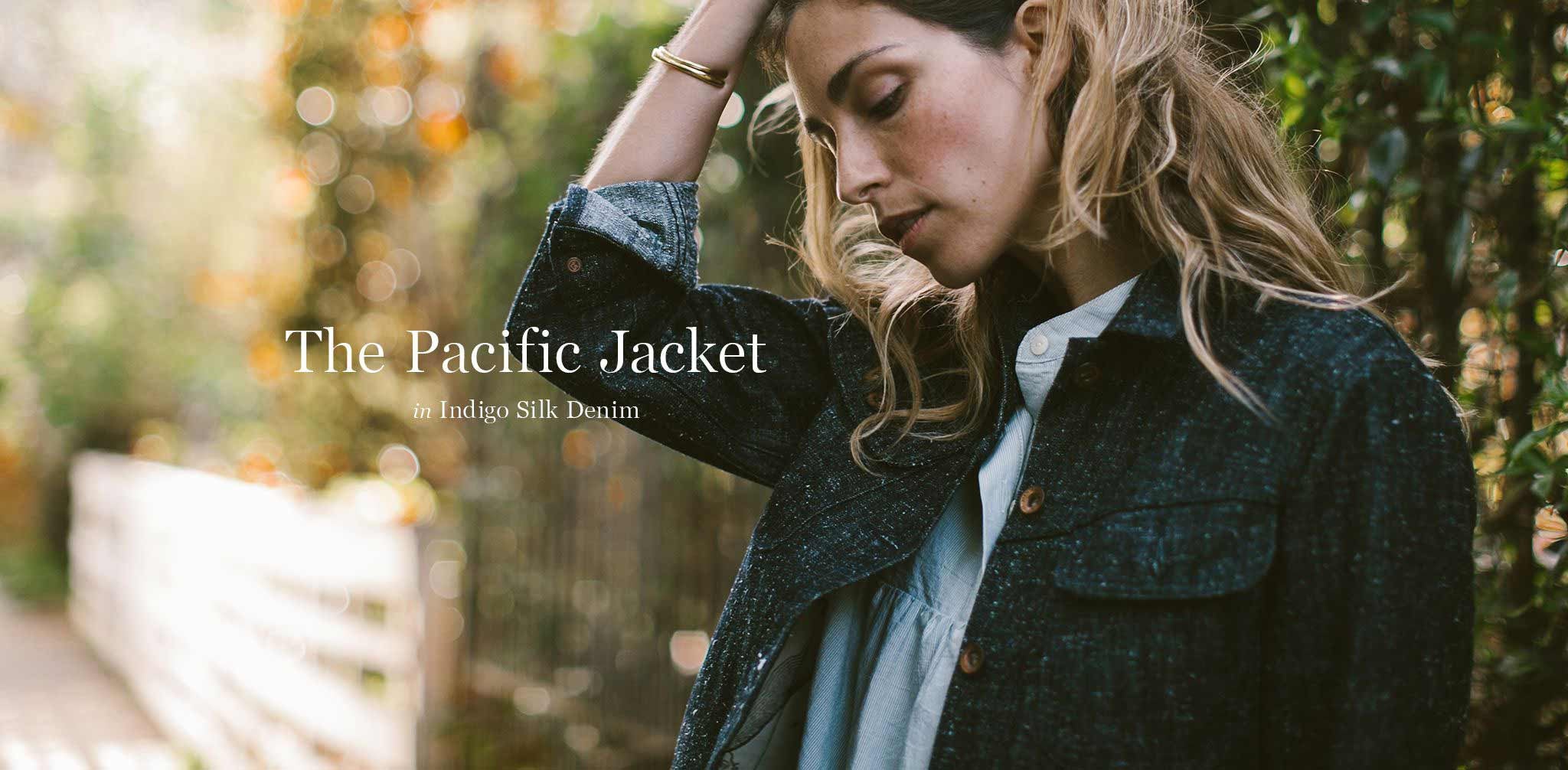 The Pacific Jacket in Indigo Silk Denim - Image 9