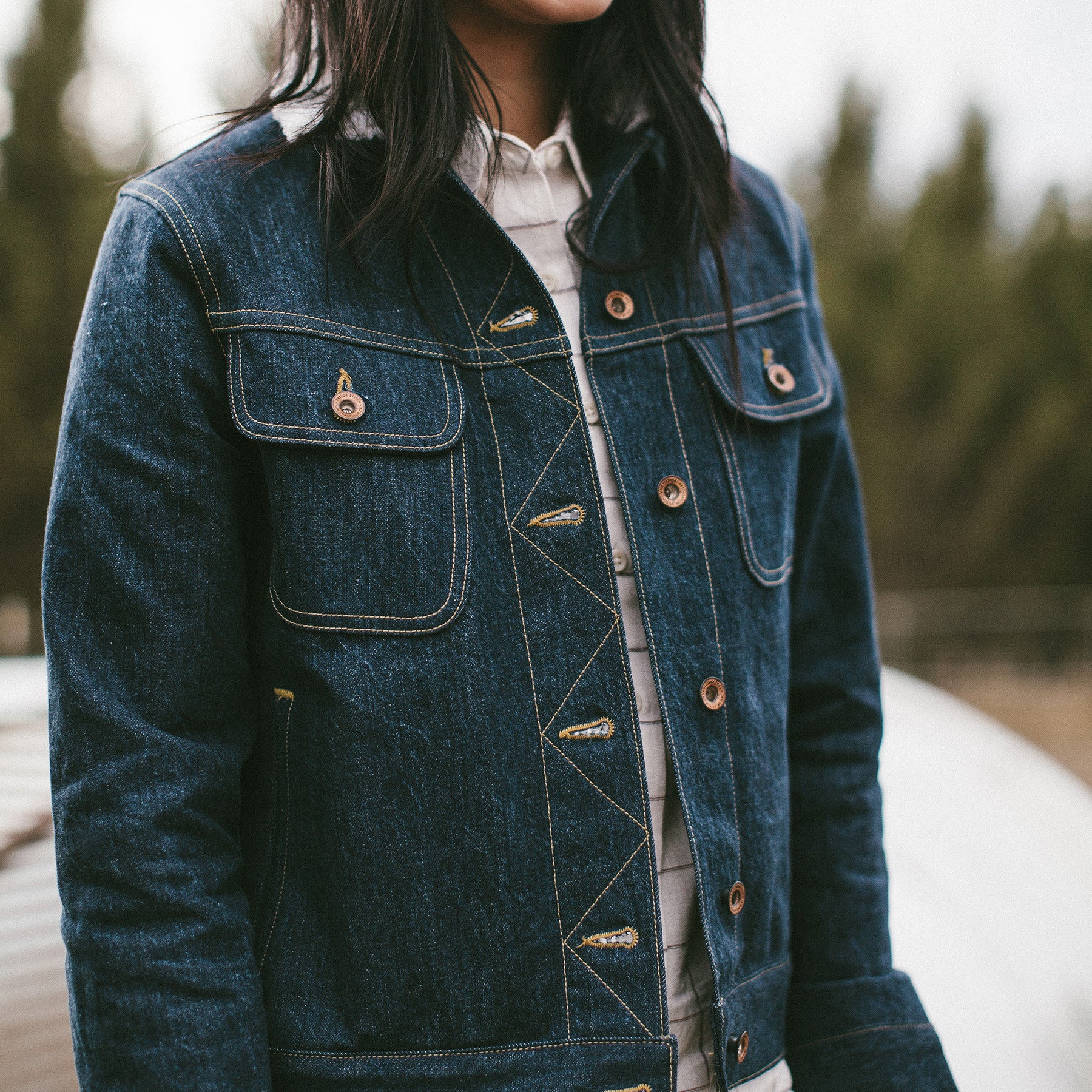 The Pacific Jacket in Sea Washed Selvage Denim - Image 5