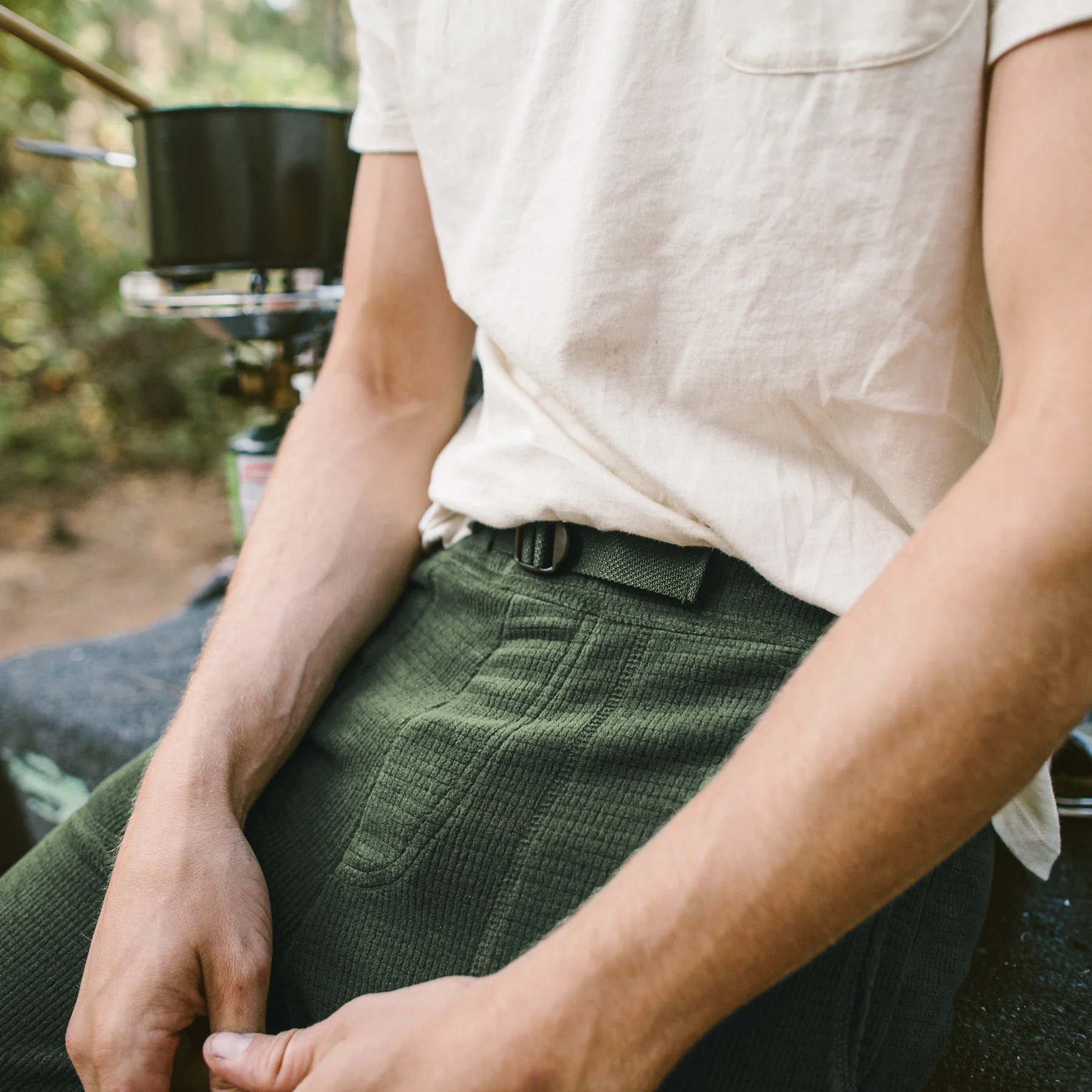 The Pack Pant in Olive Polartec Fleece - Image 3
