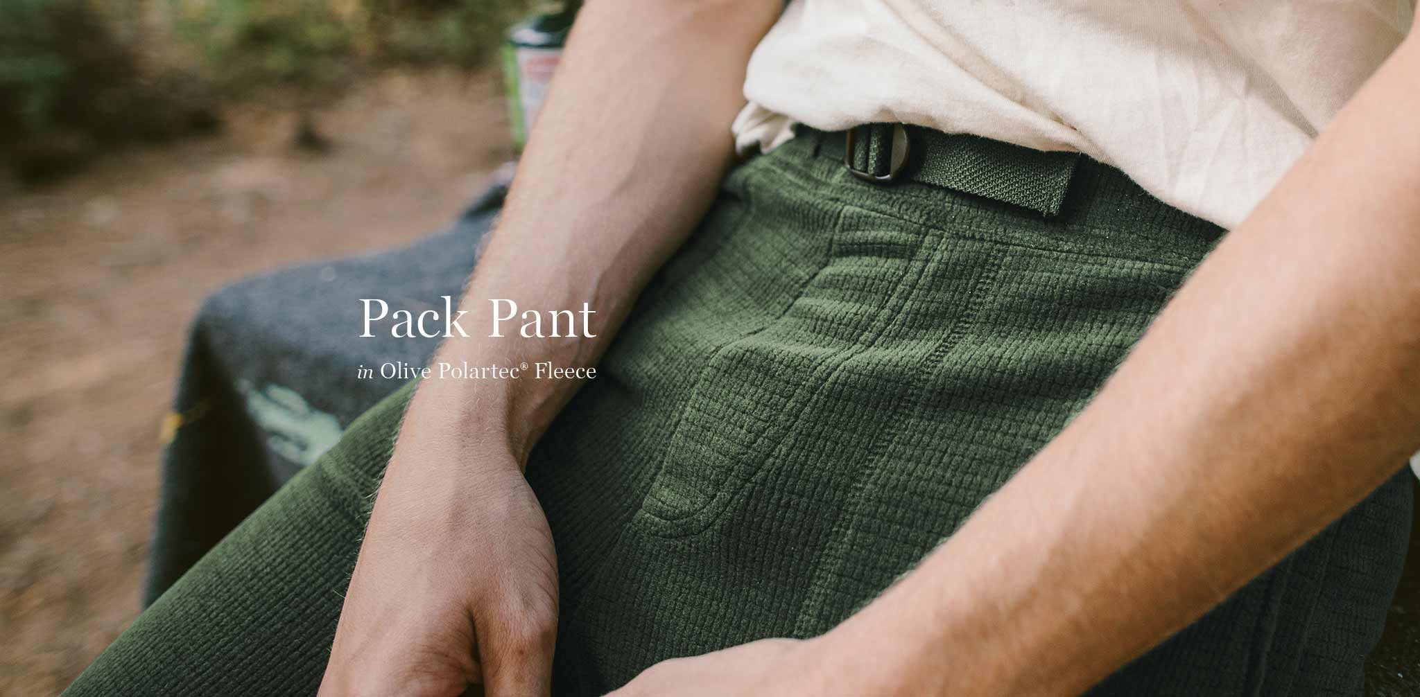 The Pack Pant in Olive Polartec Fleece - Image 9