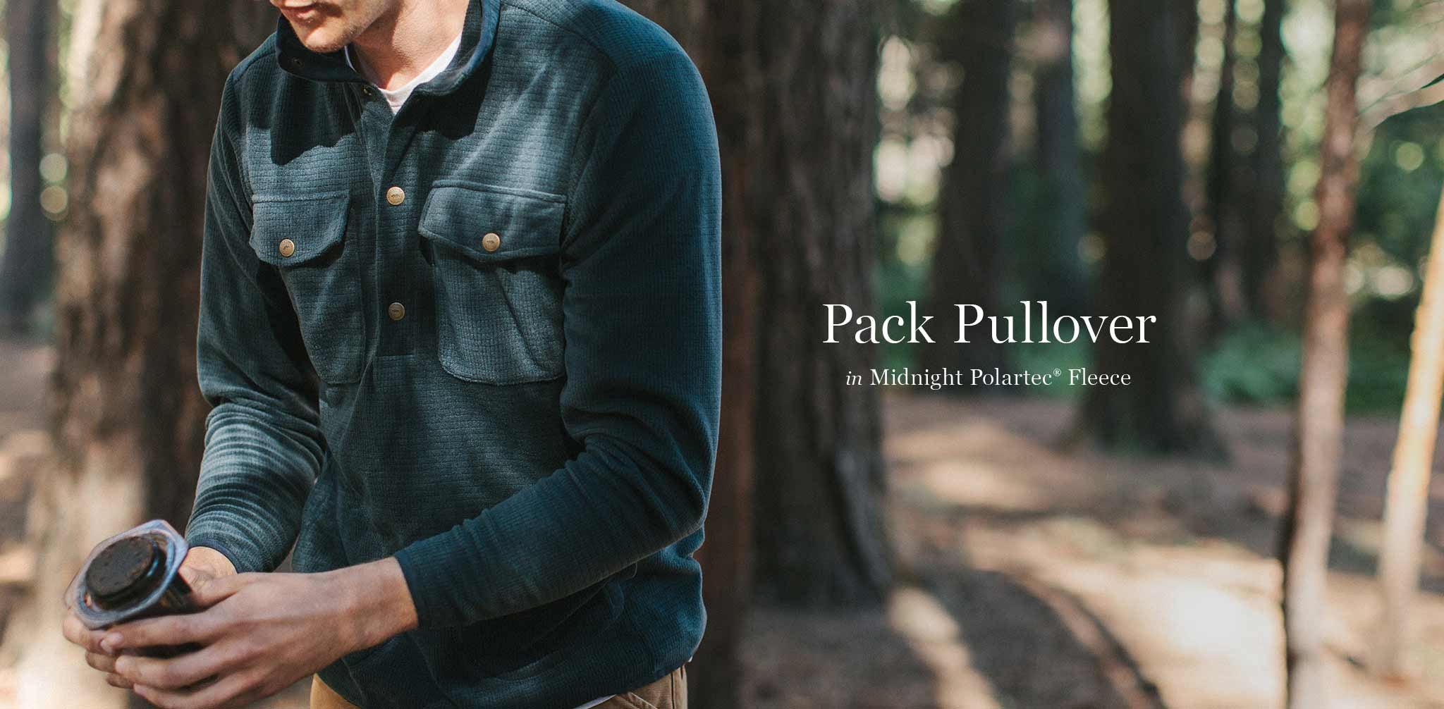 The Pack Pullover in Midnight Polartec Fleece - Image 7