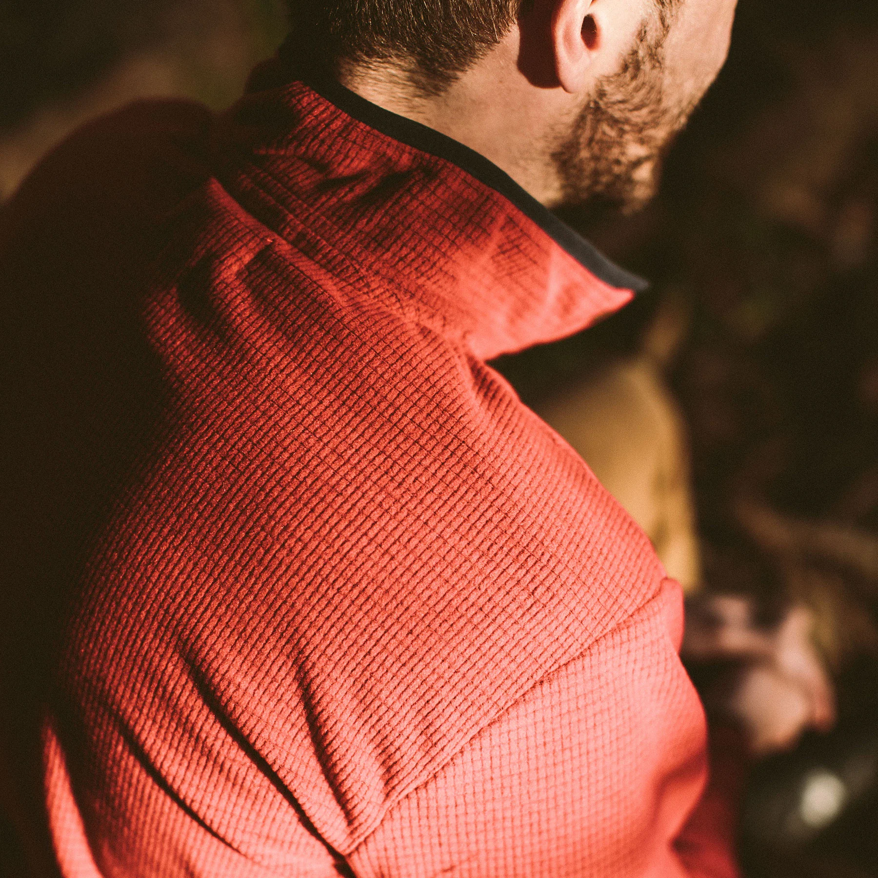The Pack Pullover in Red Polartec Fleece - Image 5