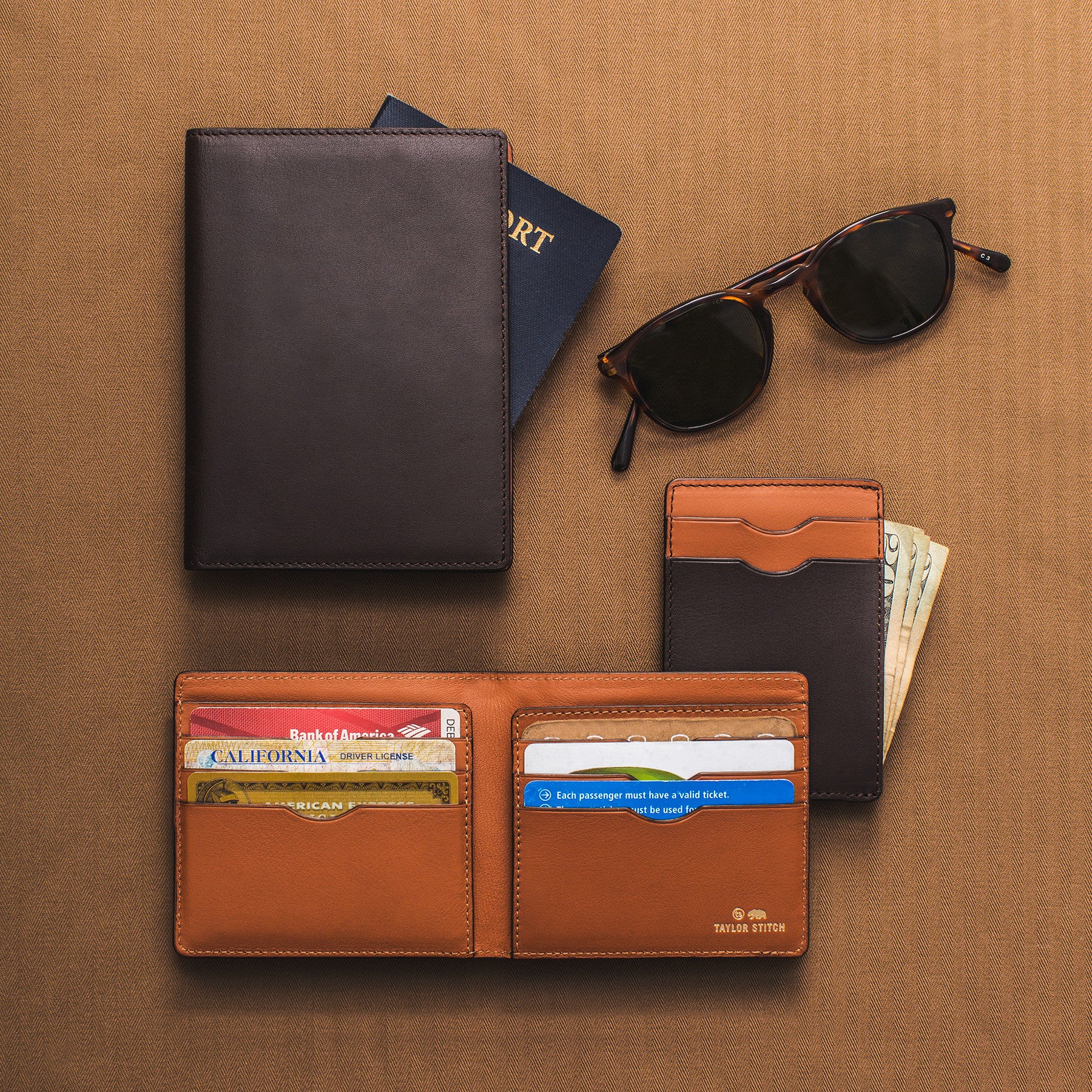 The Passport Wallet in Brown - Image 2