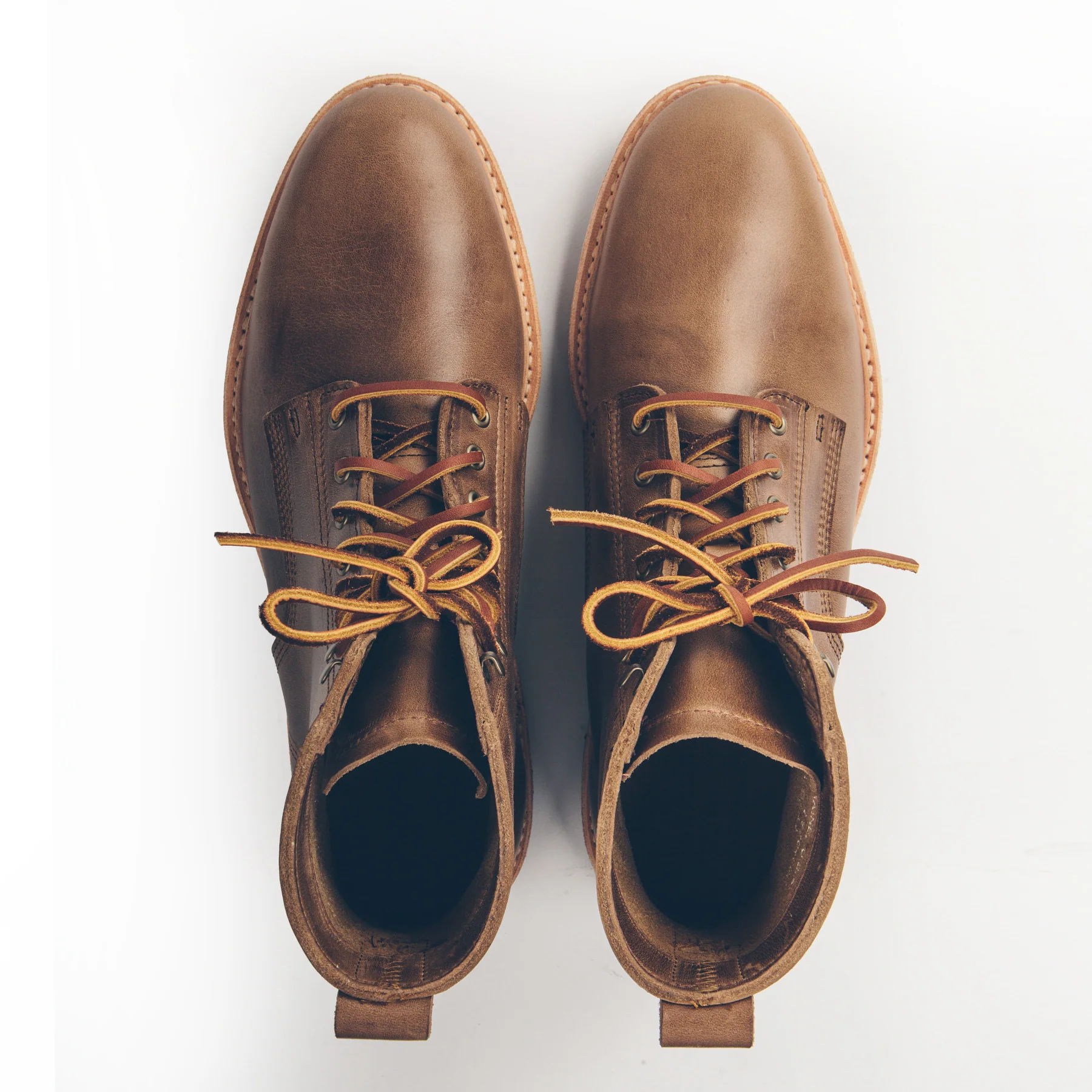 The Plain Toe Moto Boot in Natural Chromexcel - Image 4