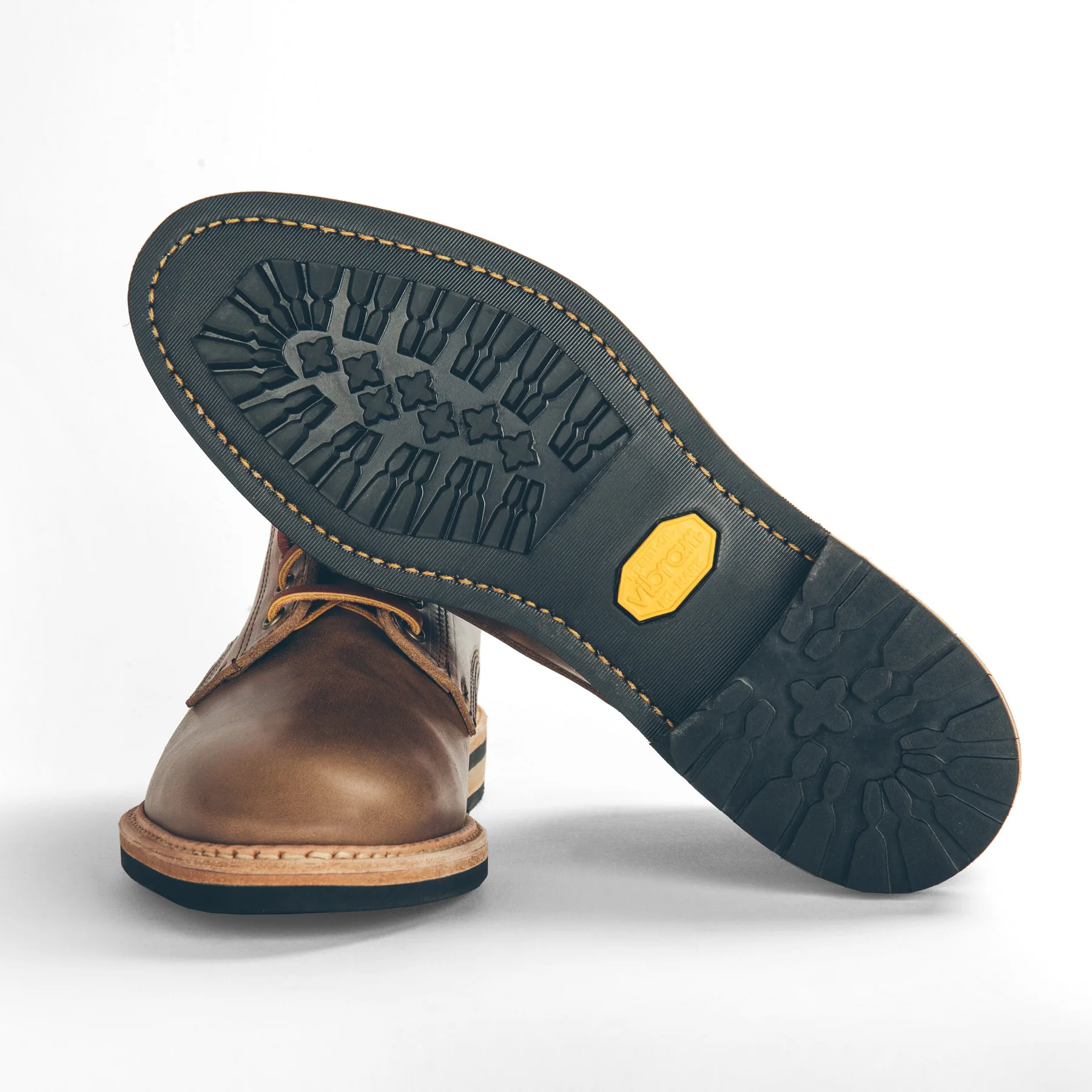 The Plain Toe Moto Boot in Natural Chromexcel - Extra Widths - Image 2