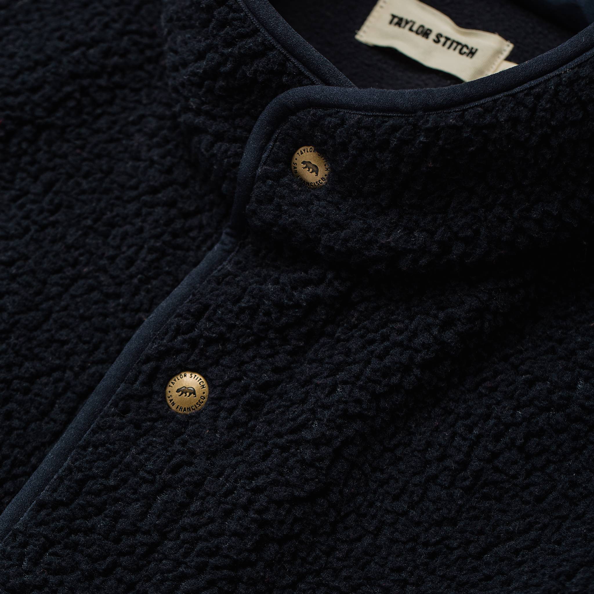 The Port Jacket in Navy Sherpa - Image 7