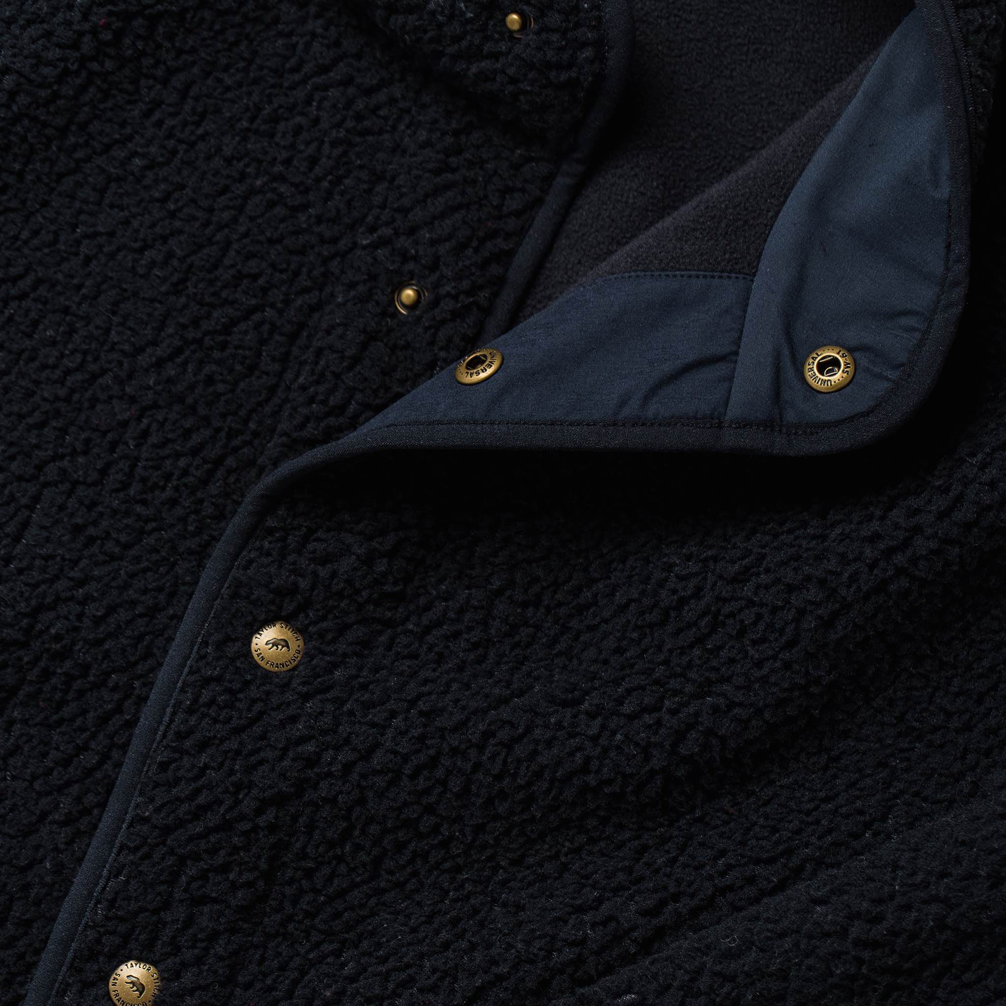 The Port Jacket in Navy Sherpa - Image 9