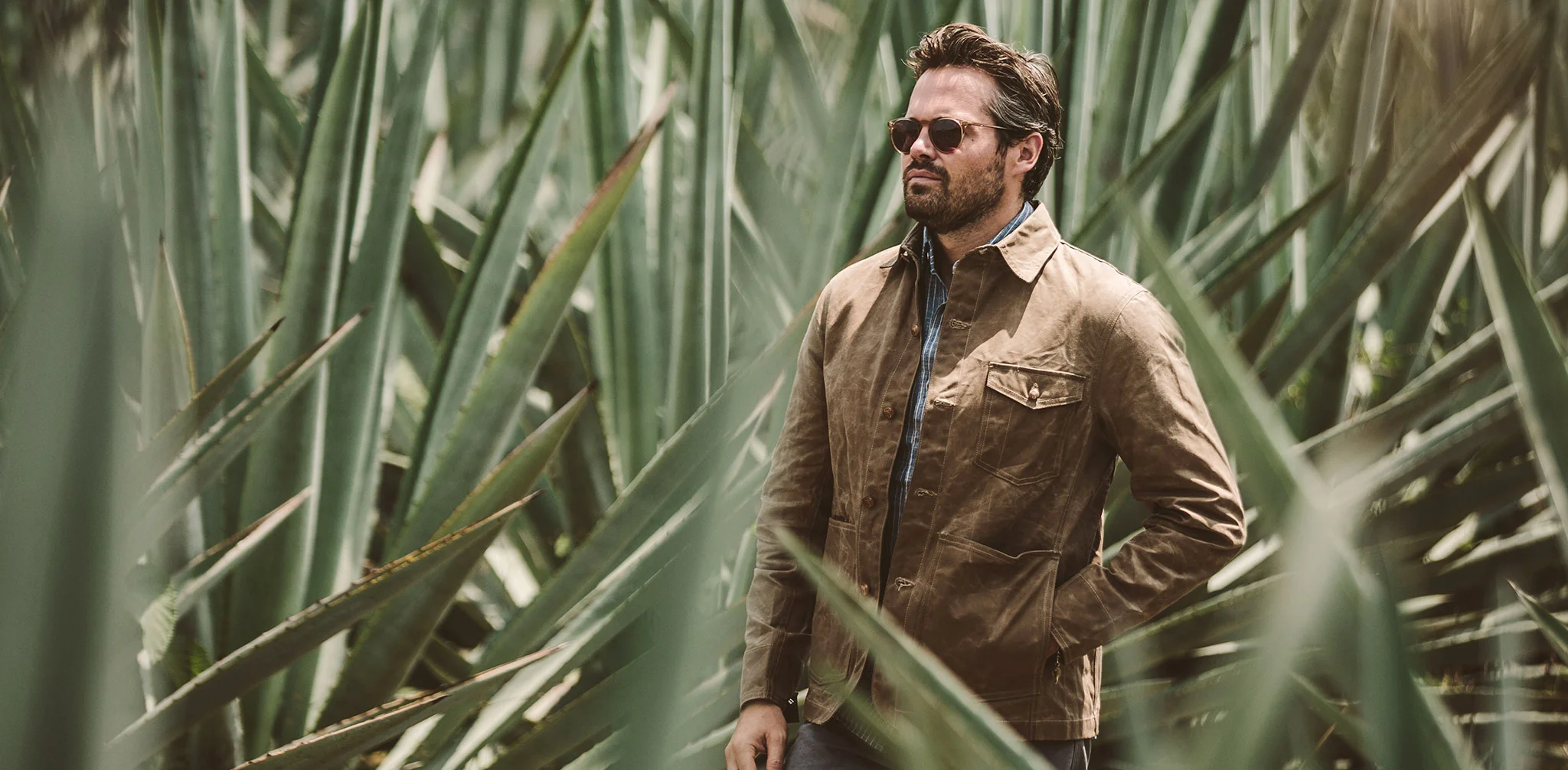 The Project Jacket in Field Tan Beeswaxed Canvas - Image 10
