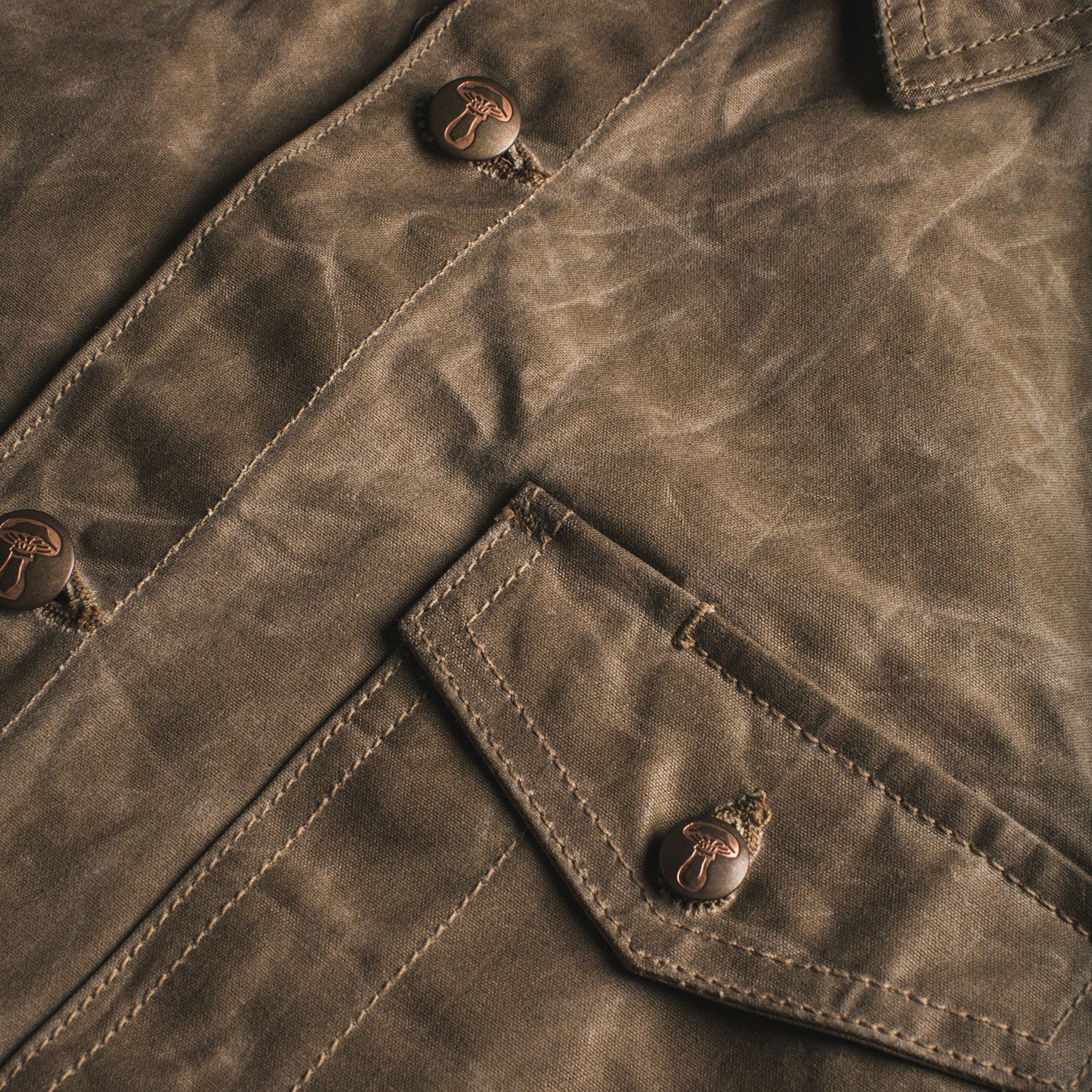 The Project Jacket in Field Tan Beeswaxed Canvas - Image 7