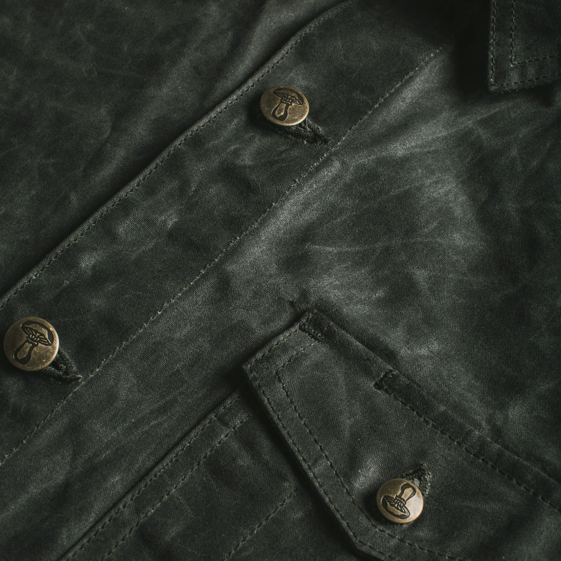 The Project Jacket in Olive Beeswaxed Canvas - Image 4