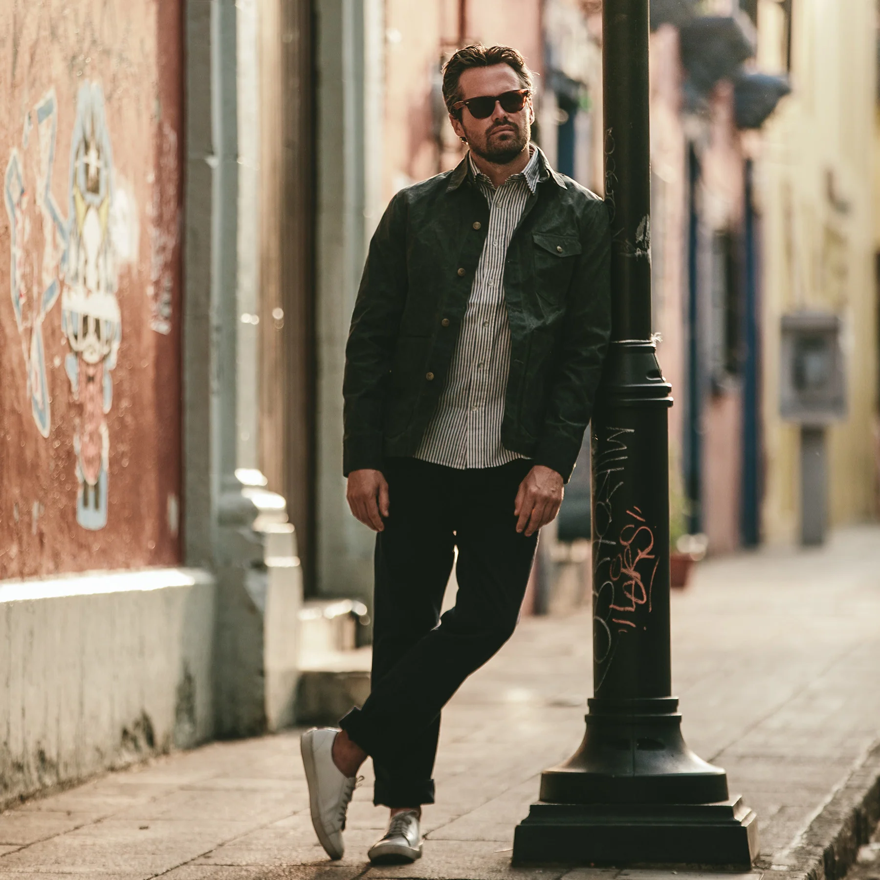 The Project Jacket in Olive Beeswaxed Canvas - Image 7