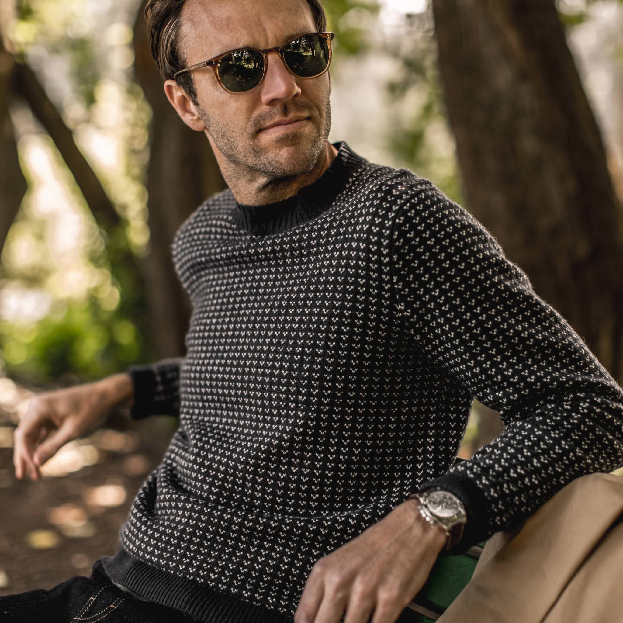 The Rangeley Sweater in Navy Cash Merino - Image 2