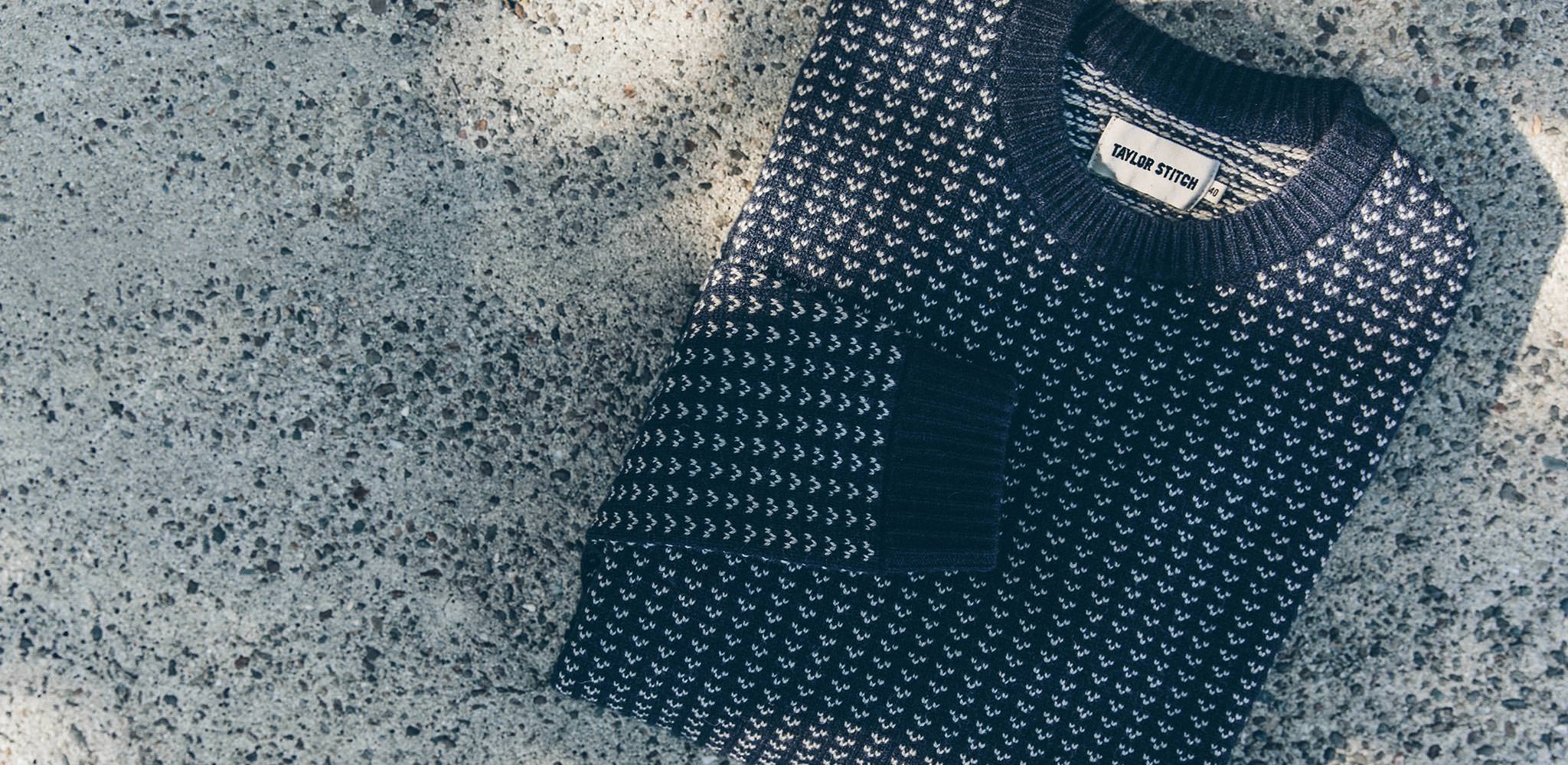 The Rangeley Sweater in Navy Cash Merino - Image 8